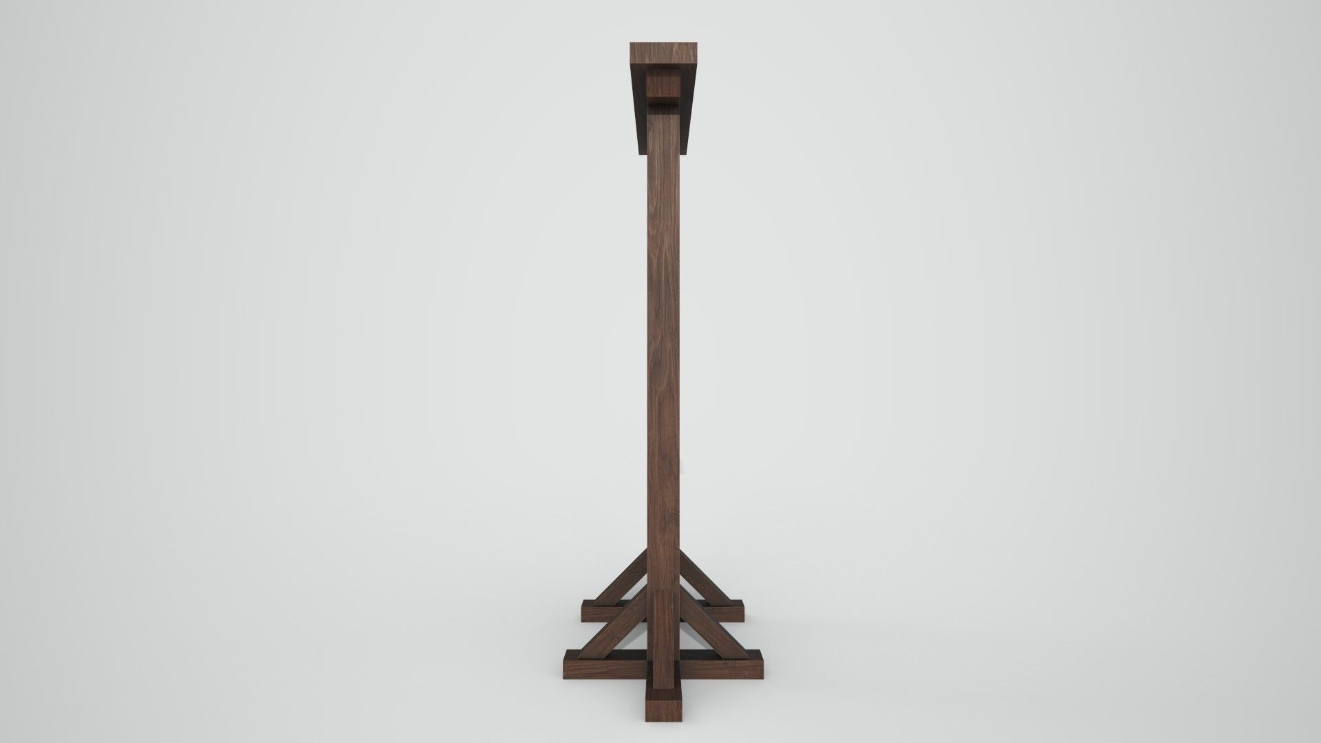 Medieval Guillotine Low-poly 3D model_13