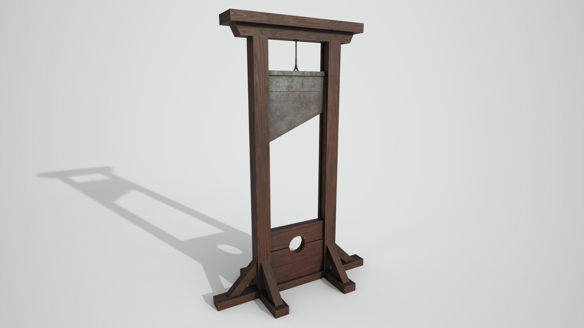 Medieval Guillotine Low-poly 3D model_4
