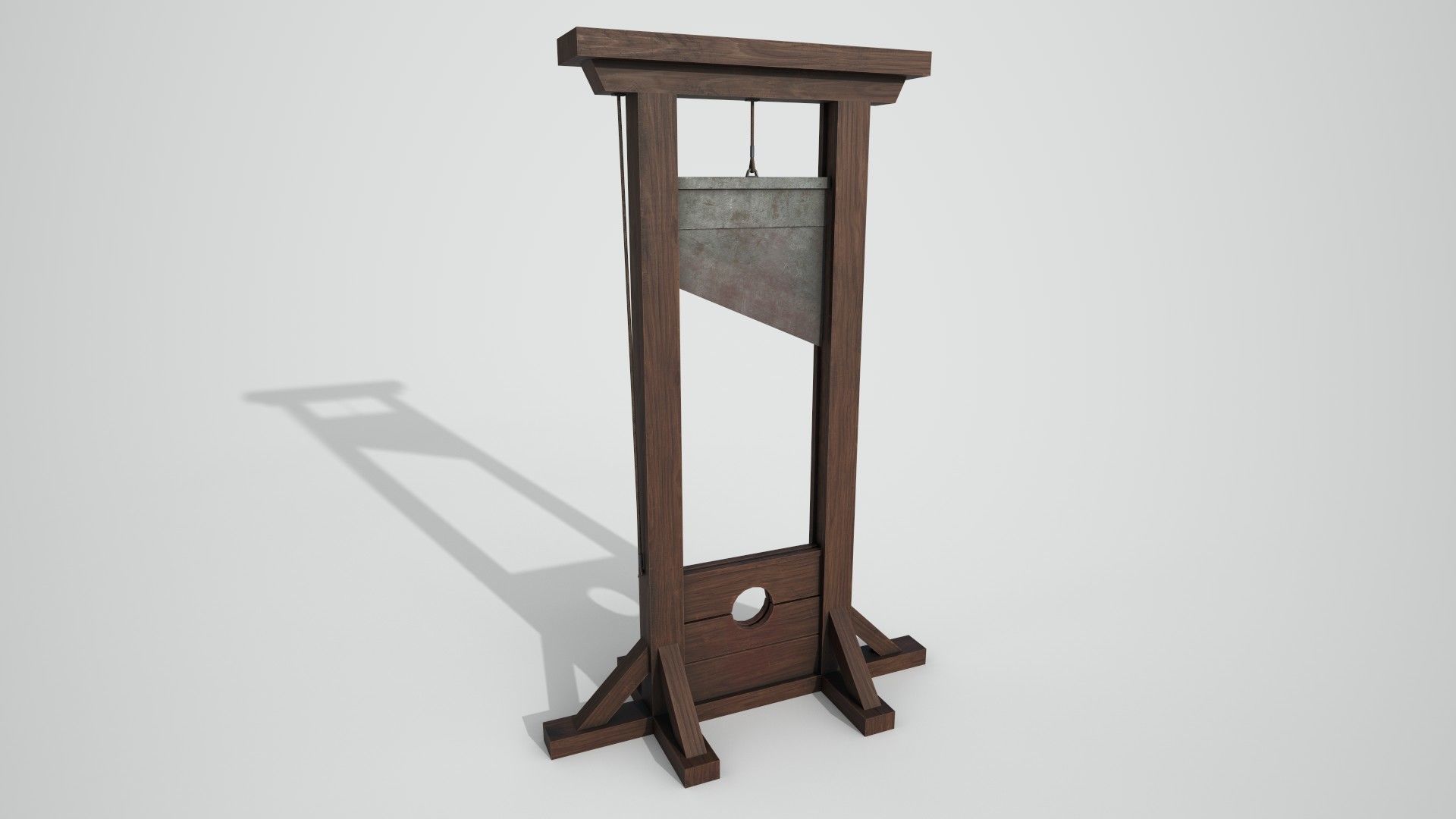 Medieval Guillotine Low-poly 3D model_6