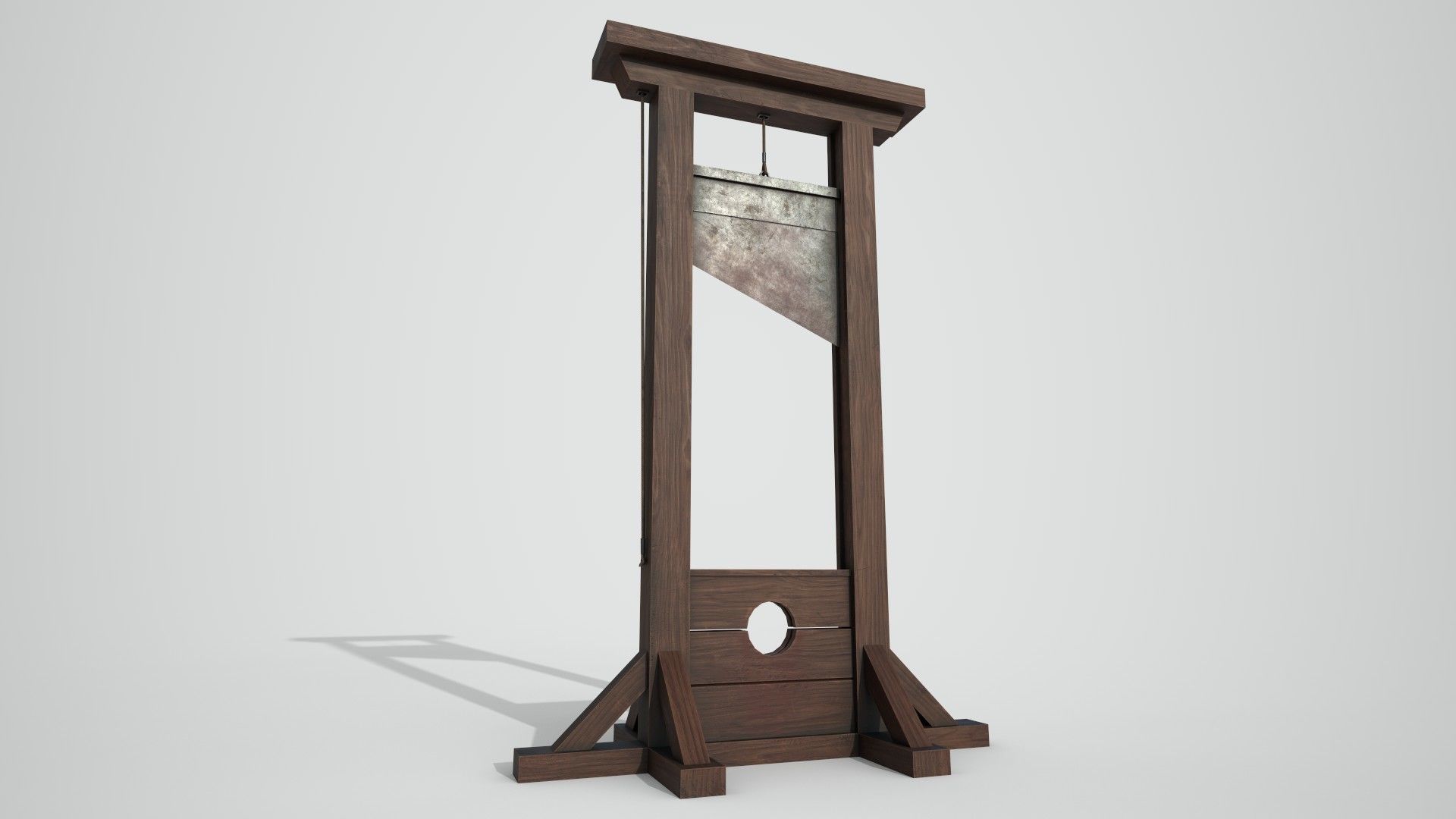 Medieval Guillotine Low-poly 3D model_10