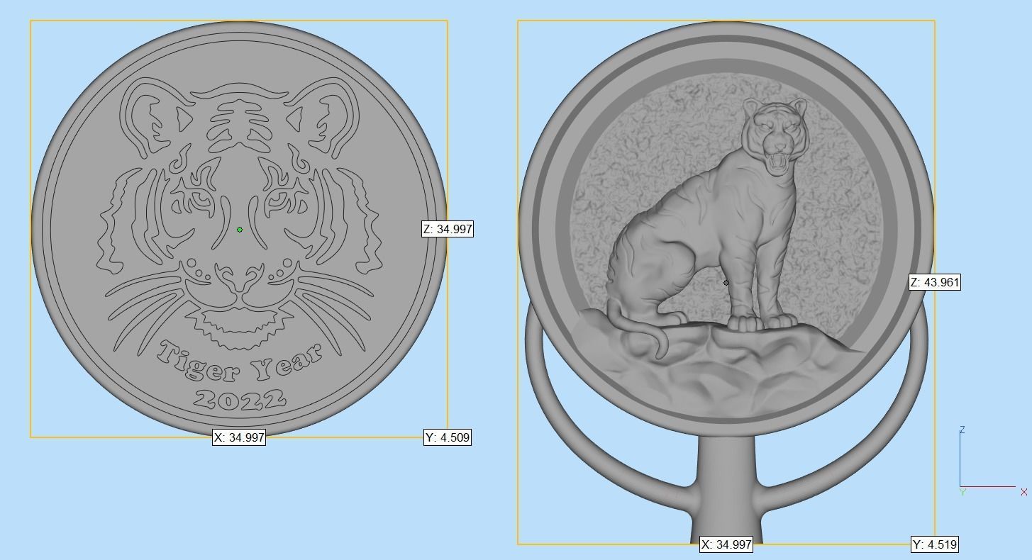 Tiger coin 2022 3D print model_11