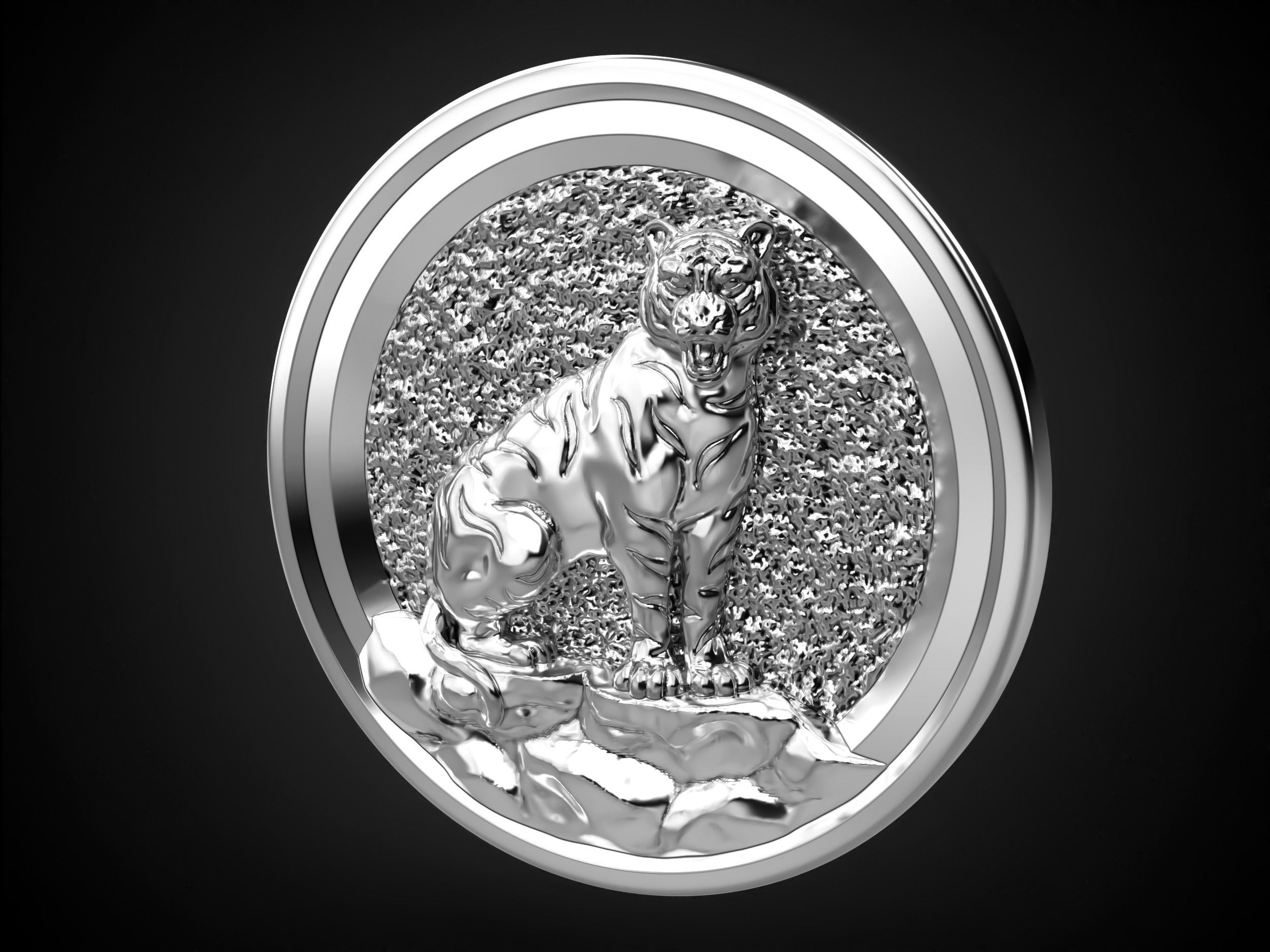 Tiger coin 2022 3D print model_10