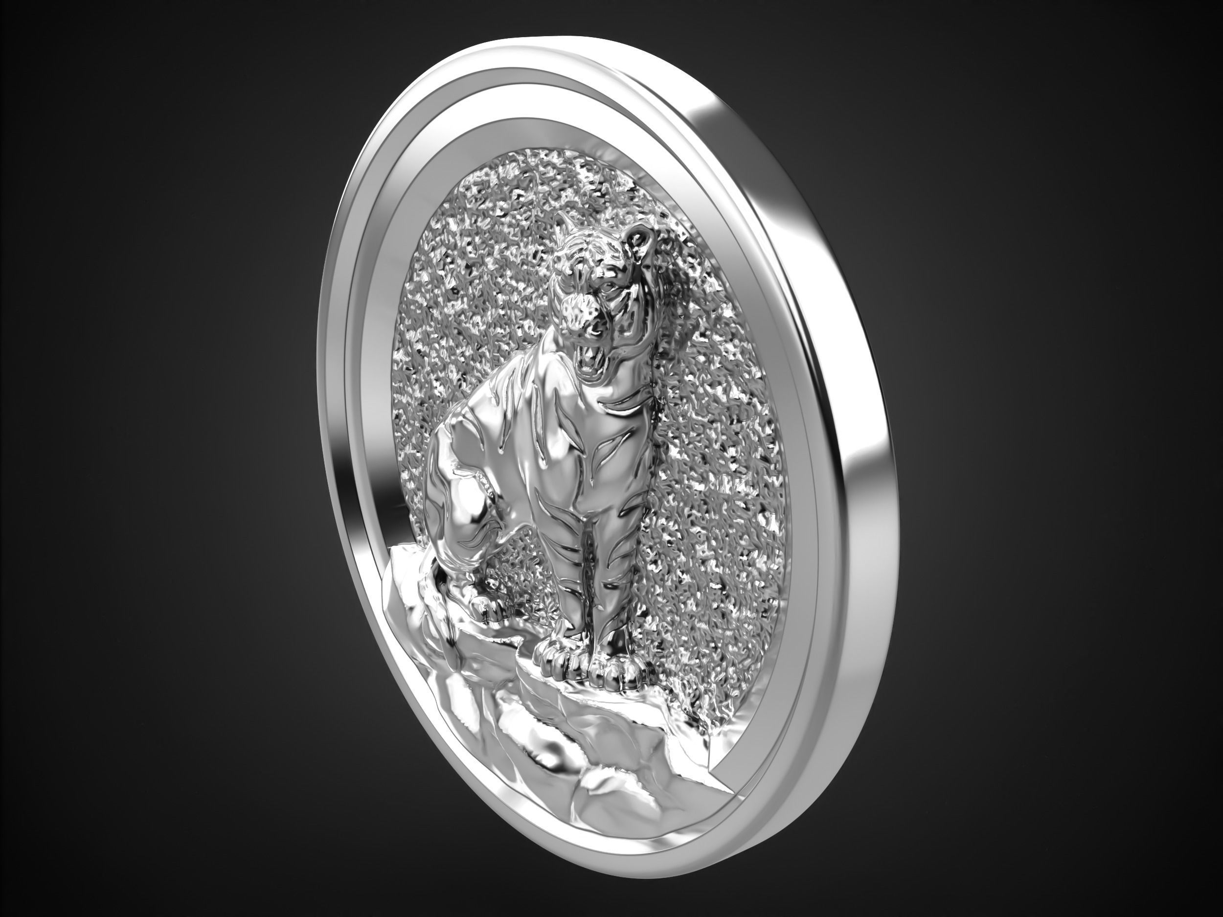 Tiger coin 2022 3D print model_3