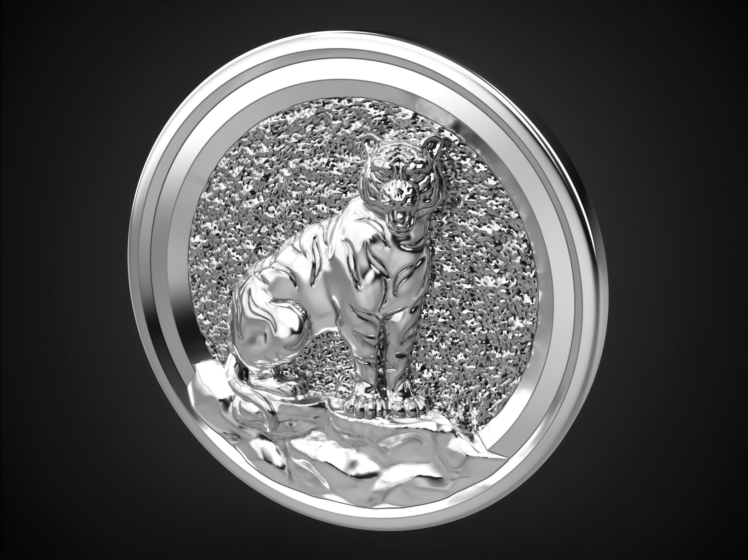 Tiger coin 2022 3D print model_2