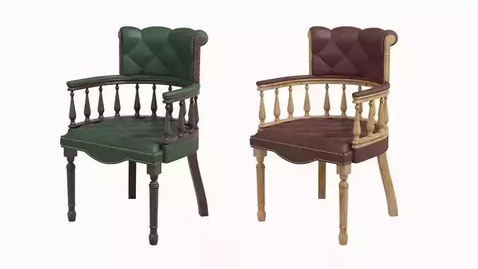 3D Chesterfield Office Chair