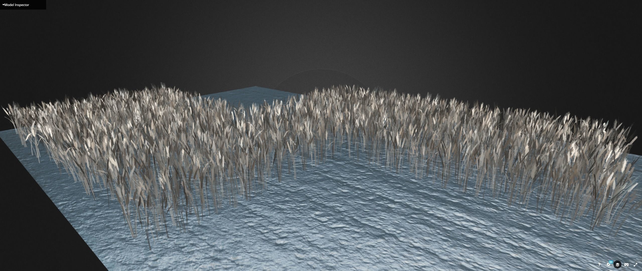 Wheat field Low-poly 3D model_8