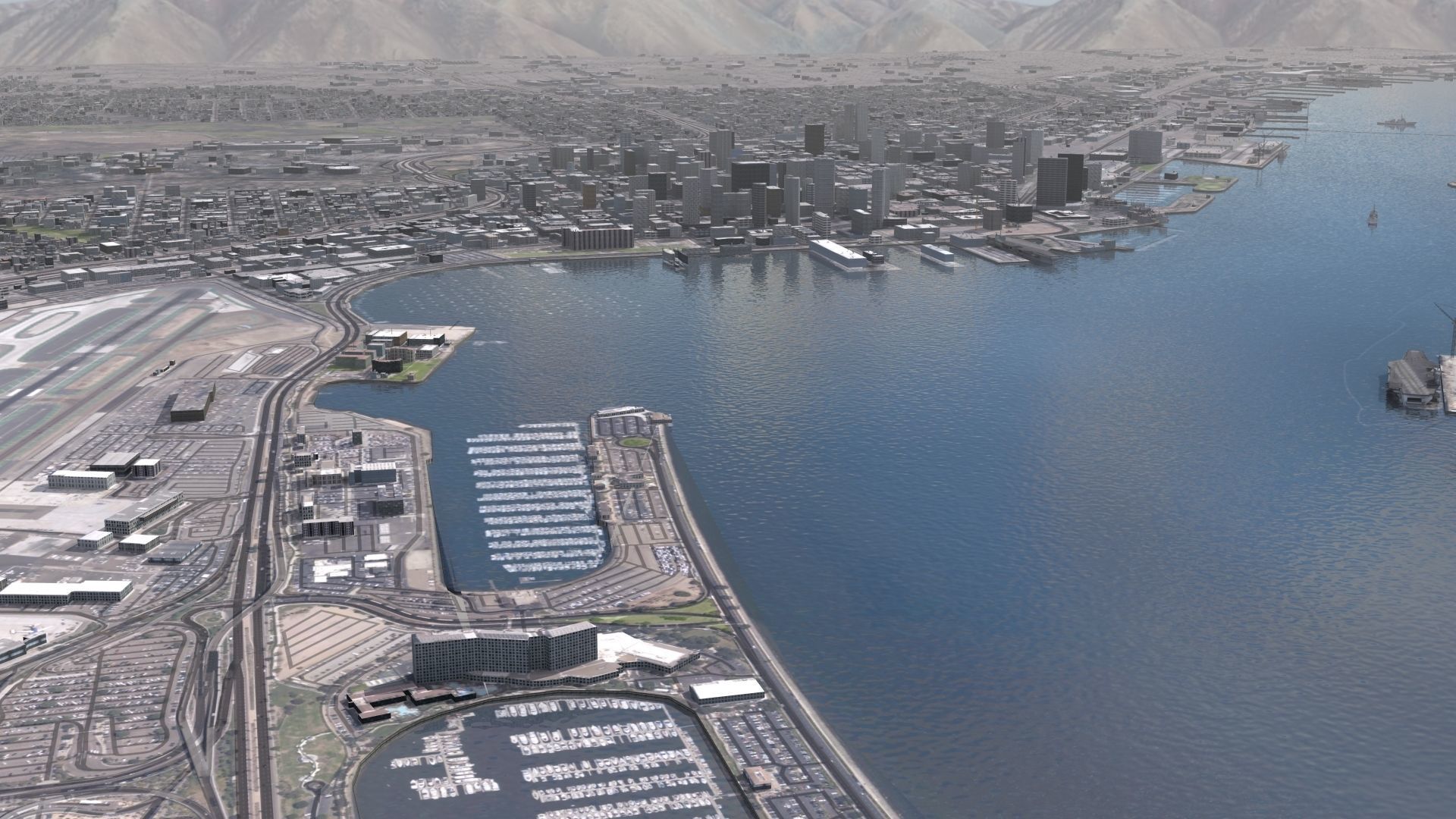 Military Naval Base Low-poly 3D model_26