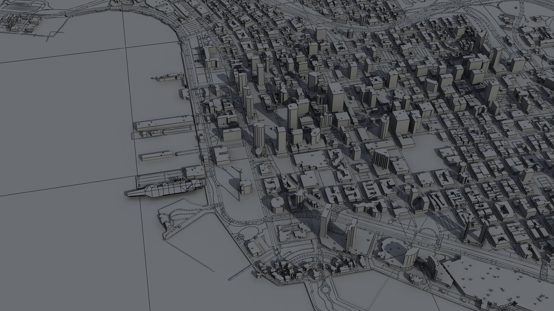 Military Naval Base Low-poly 3D model_53