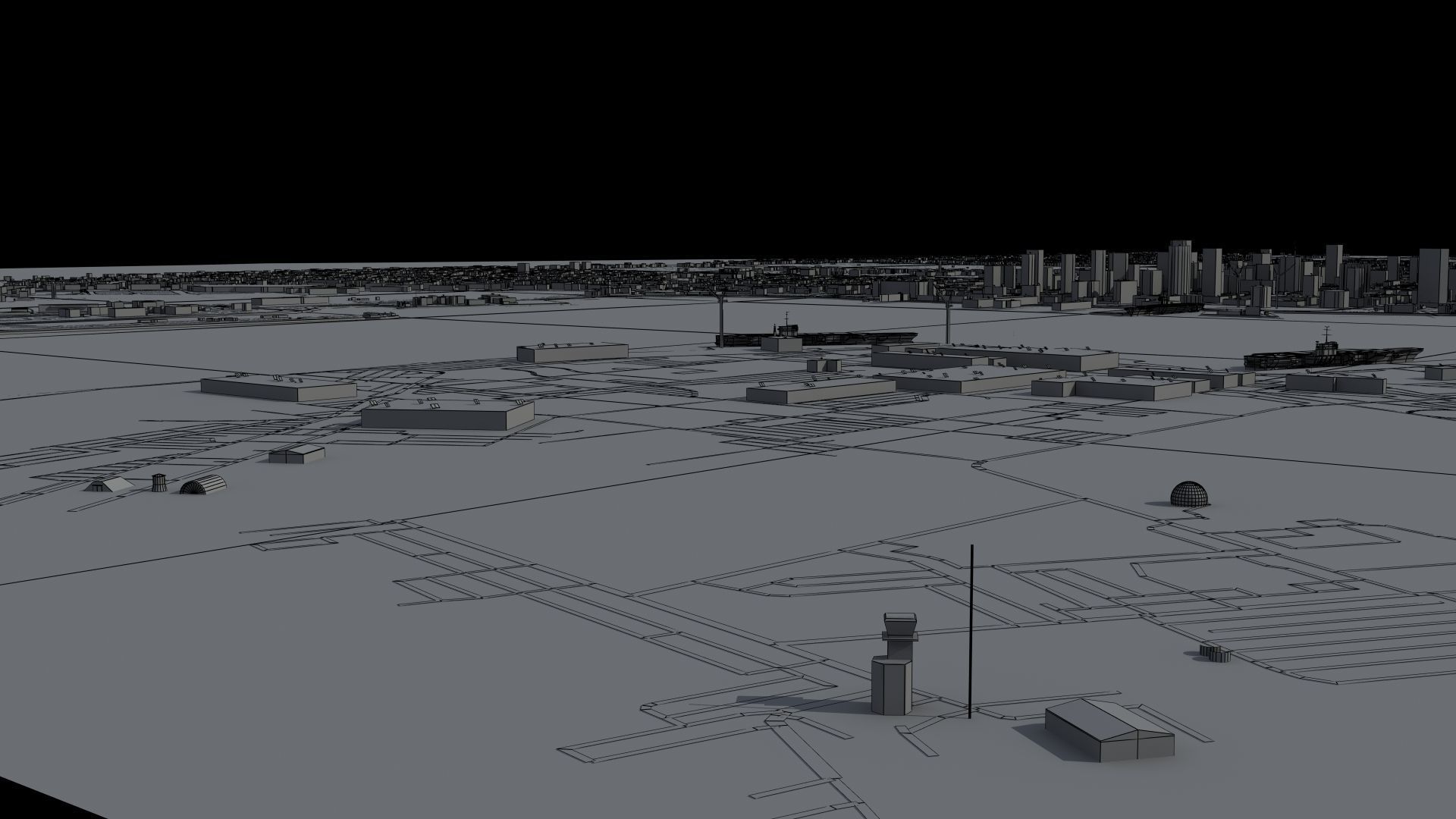 Military Naval Base Low-poly 3D model_42