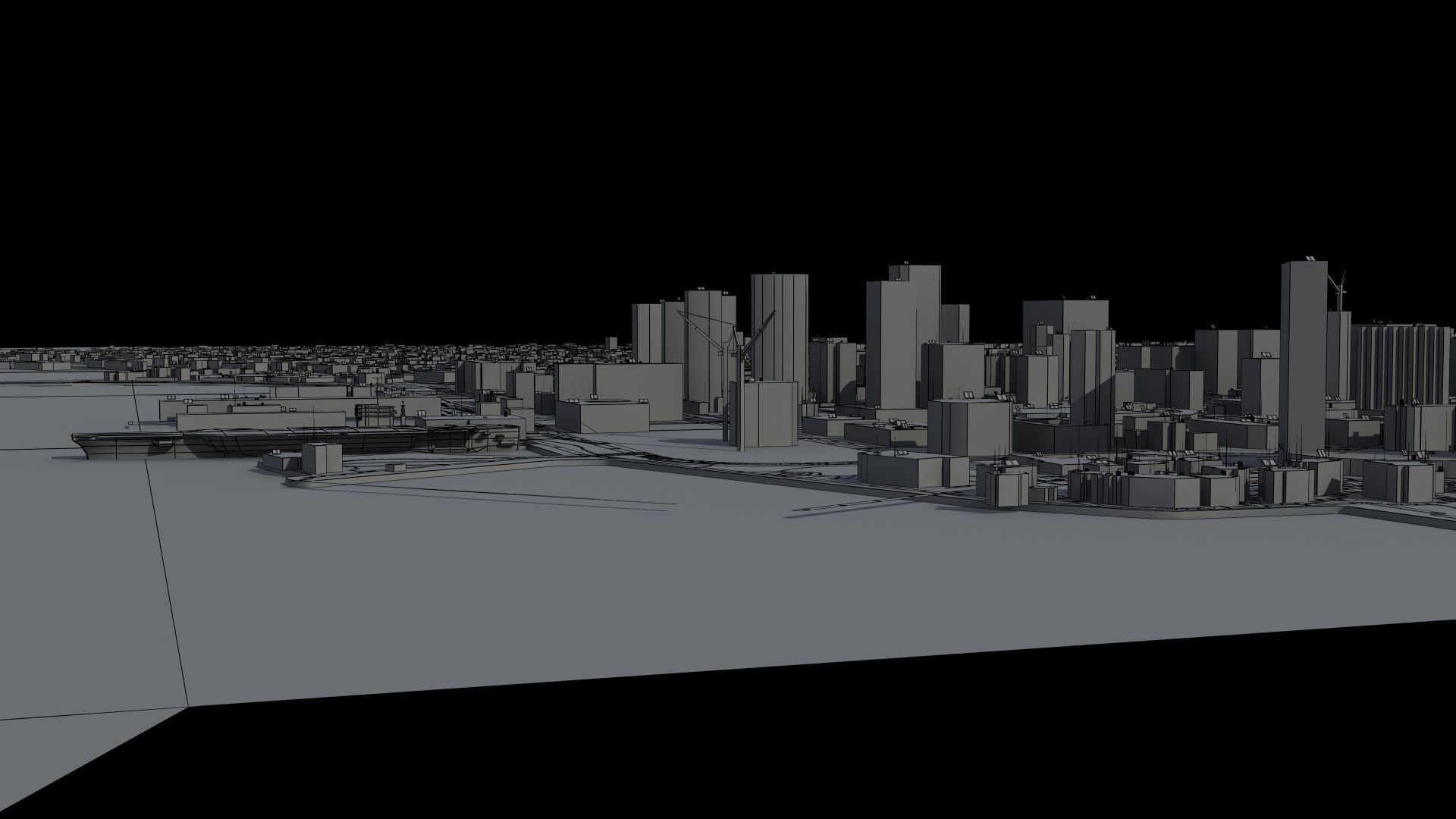 Military Naval Base Low-poly 3D model_49