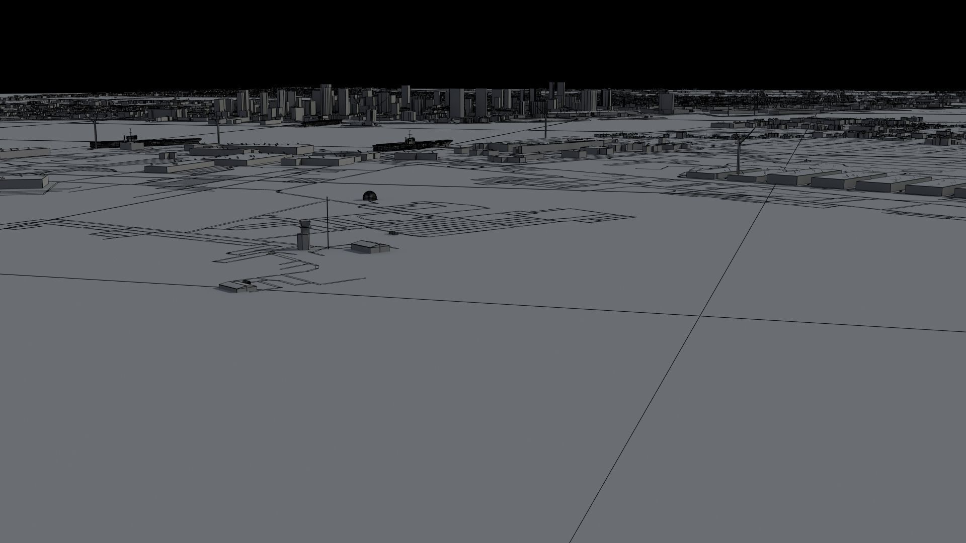 Military Naval Base Low-poly 3D model_36