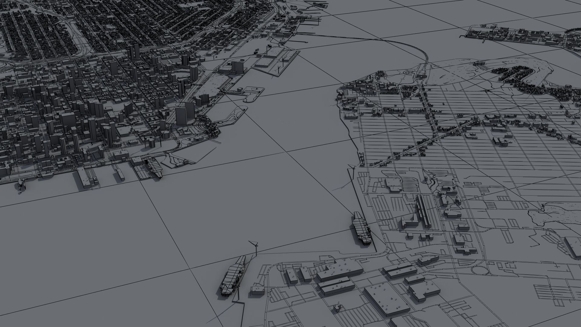 Military Naval Base Low-poly 3D model_39