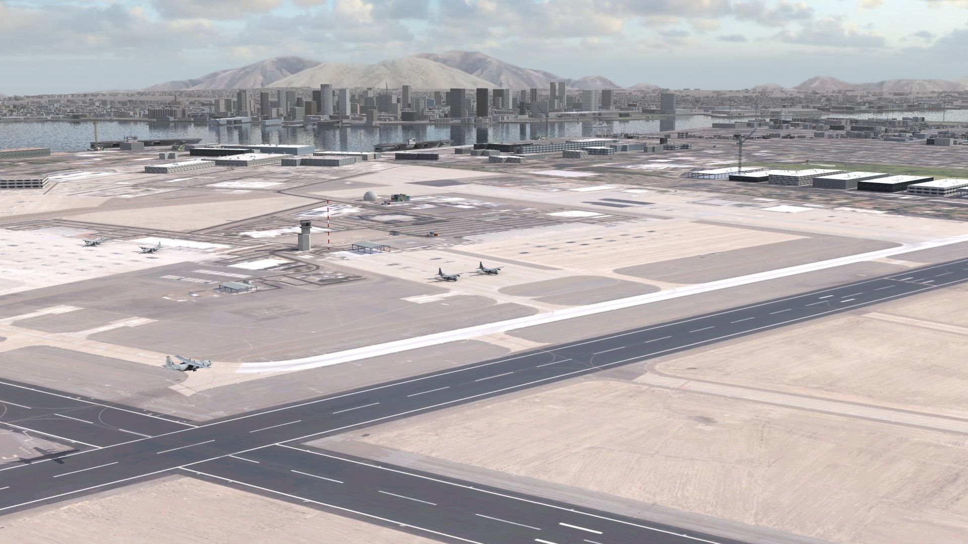 Military Naval Base Low-poly 3D model_6