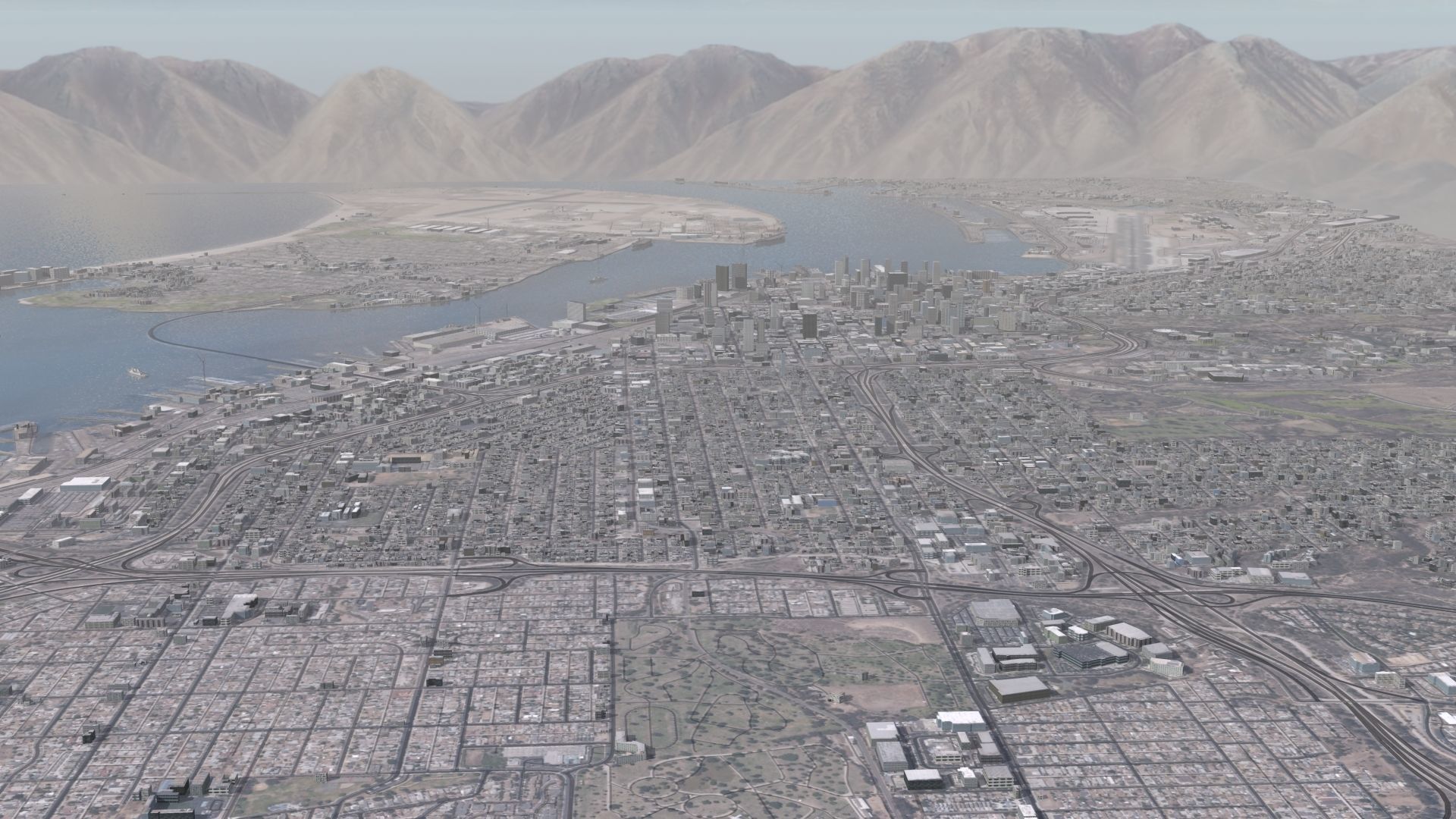 Military Naval Base Low-poly 3D model_11