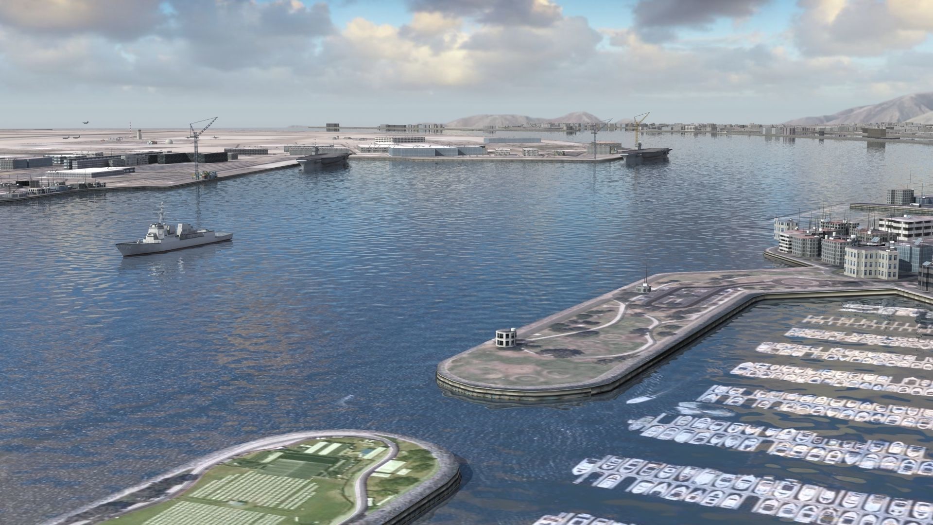 Military Naval Base Low-poly 3D model_15