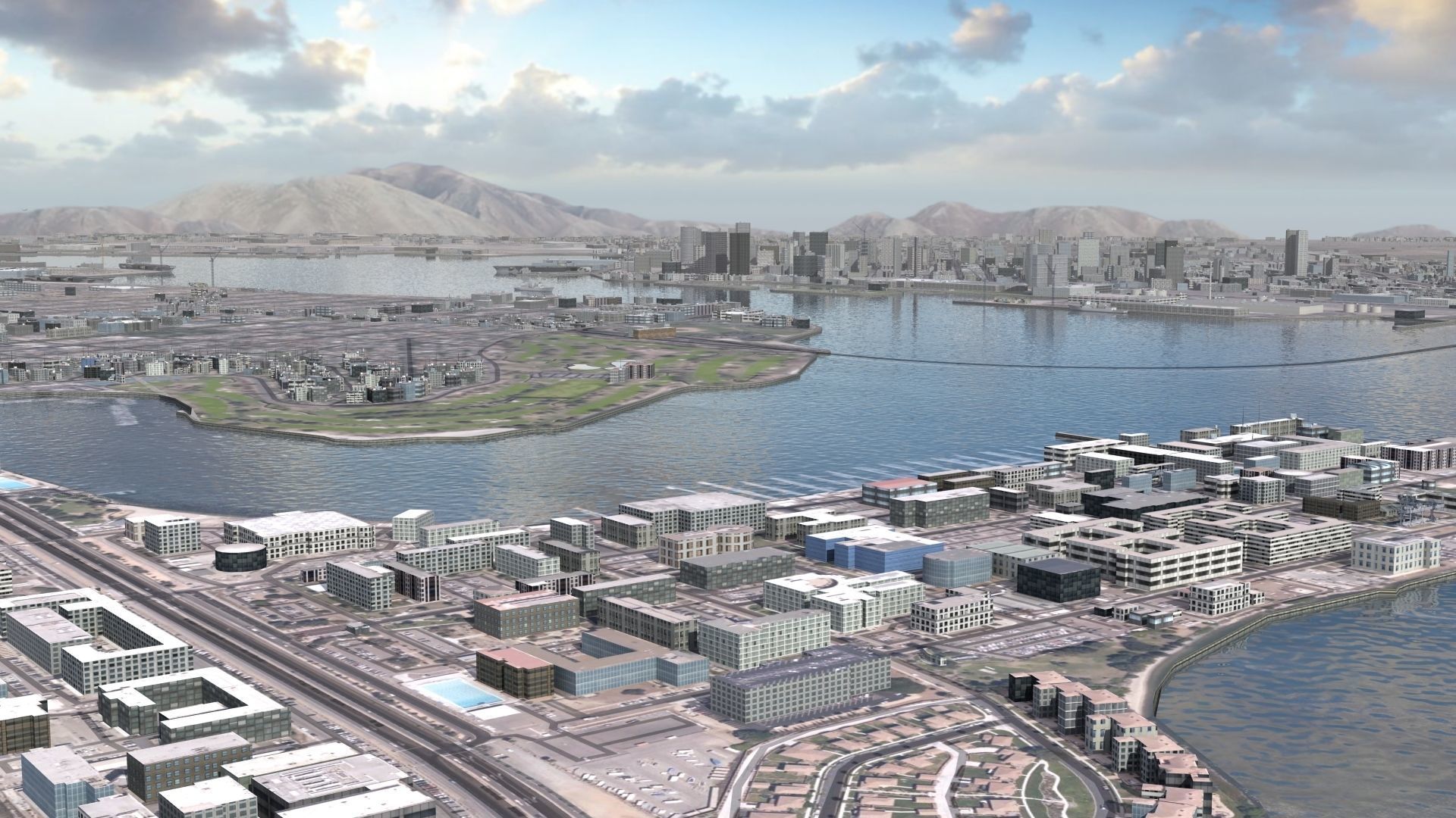 Military Naval Base Low-poly 3D model_30