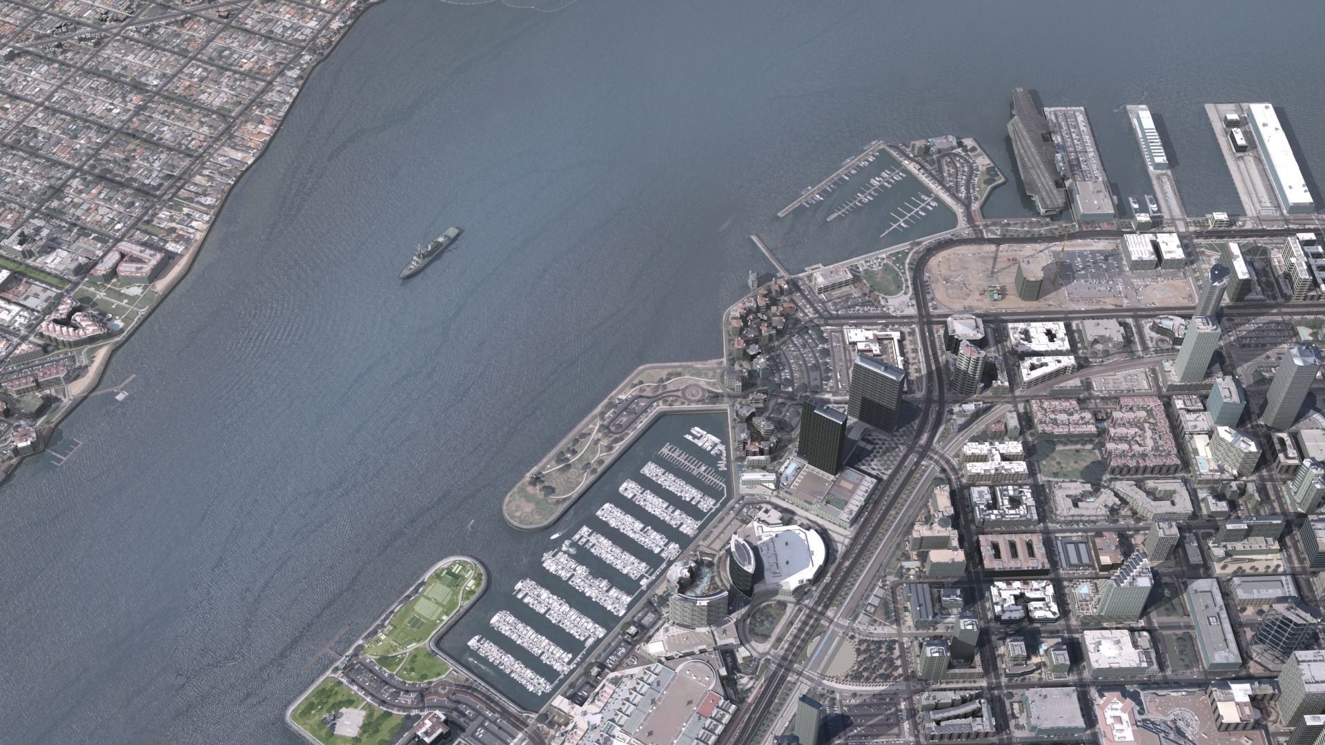 Military Naval Base Low-poly 3D model_4