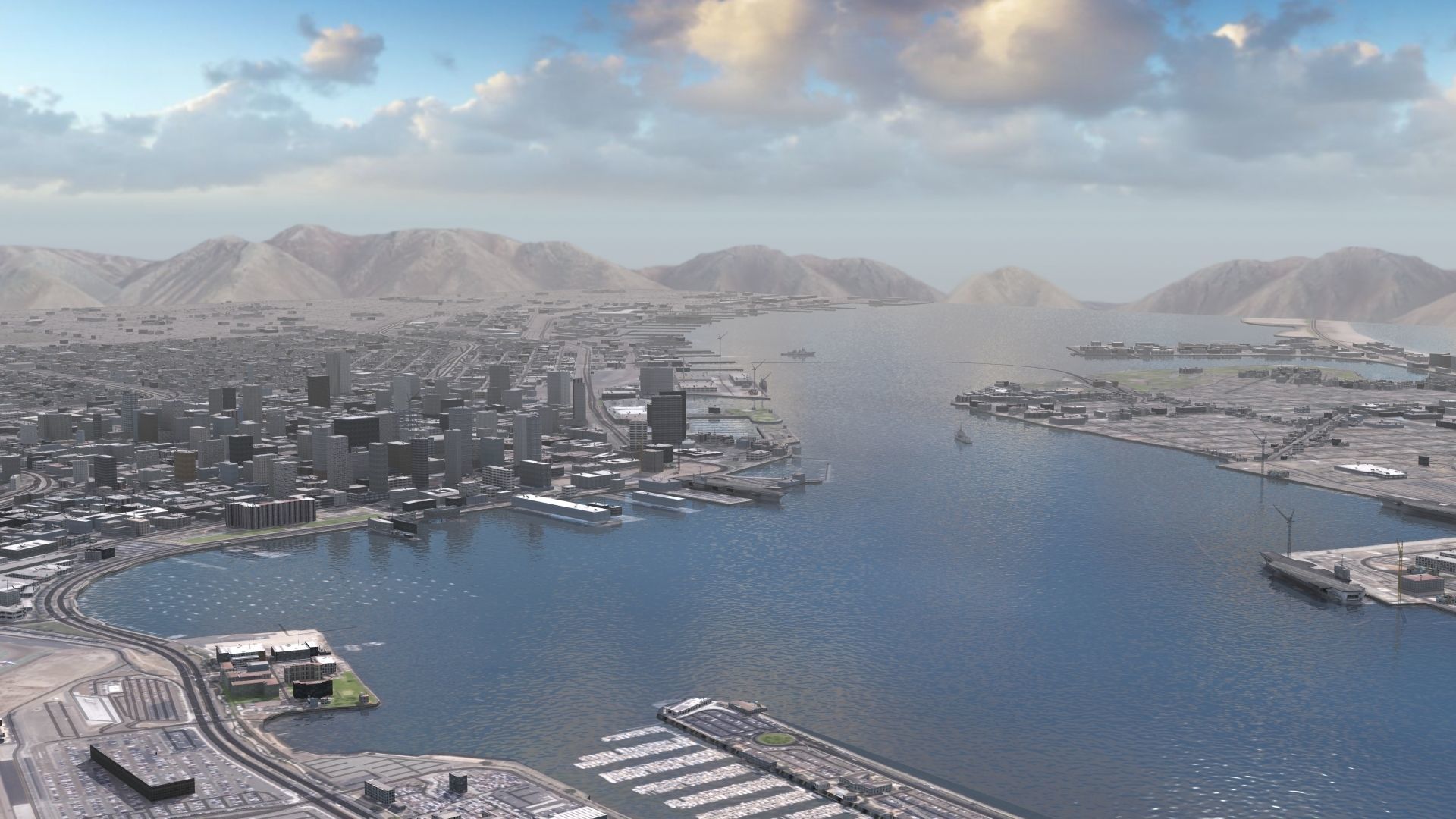 Military Naval Base Low-poly 3D model_20