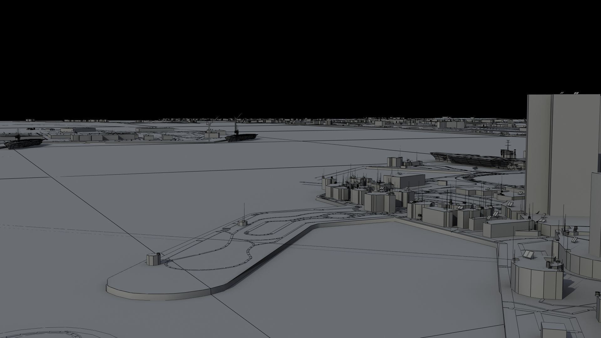 Military Naval Base Low-poly 3D model_45