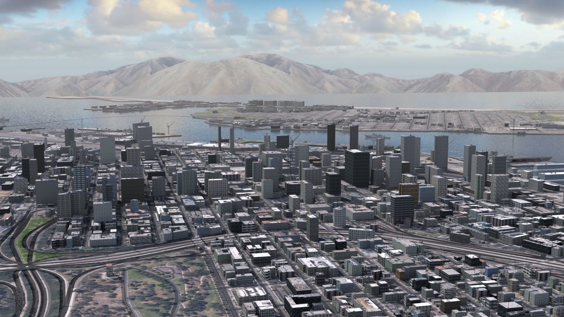 Military Naval Base Low-poly 3D model_13