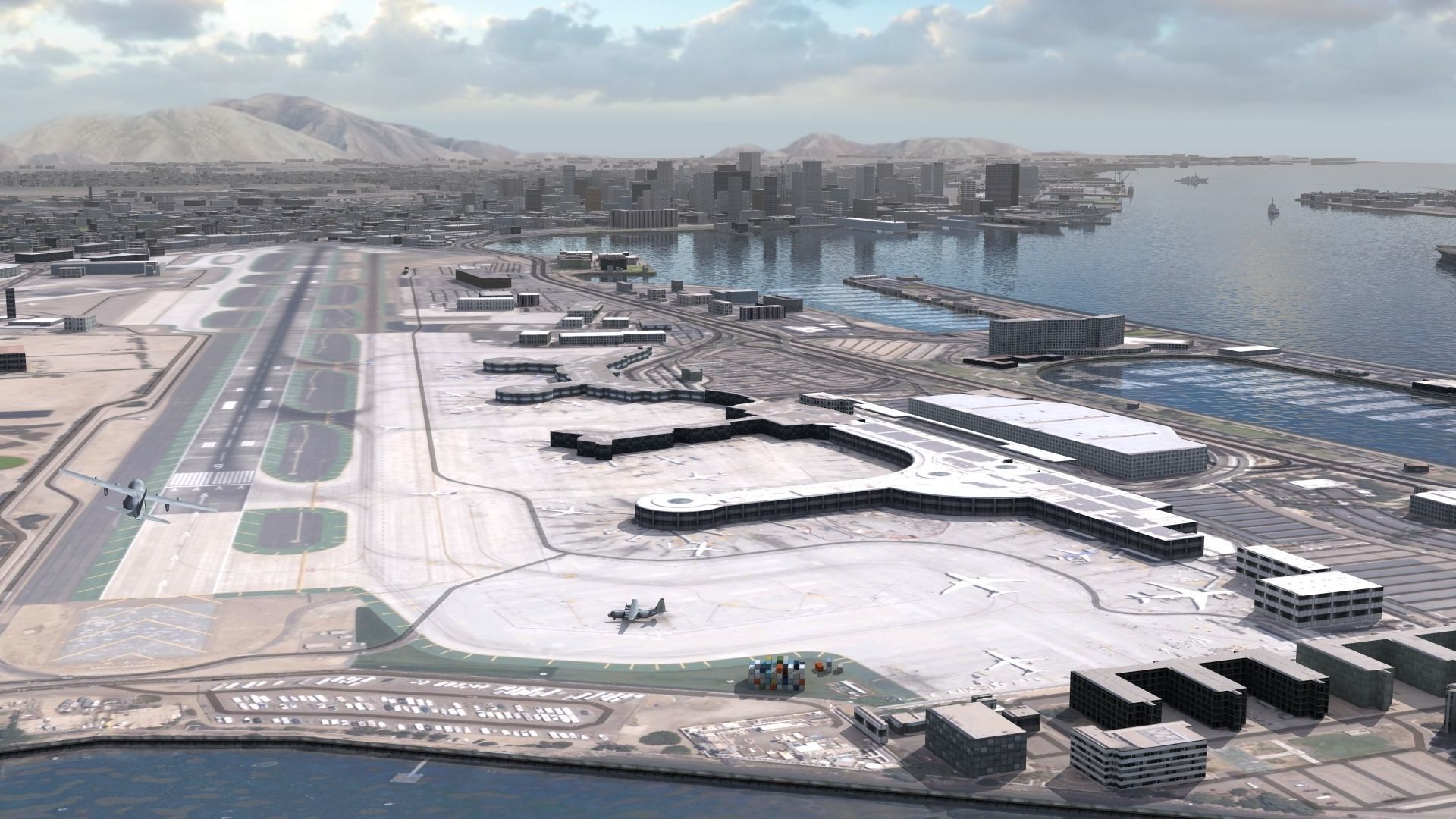 Military Naval Base Low-poly 3D model_28