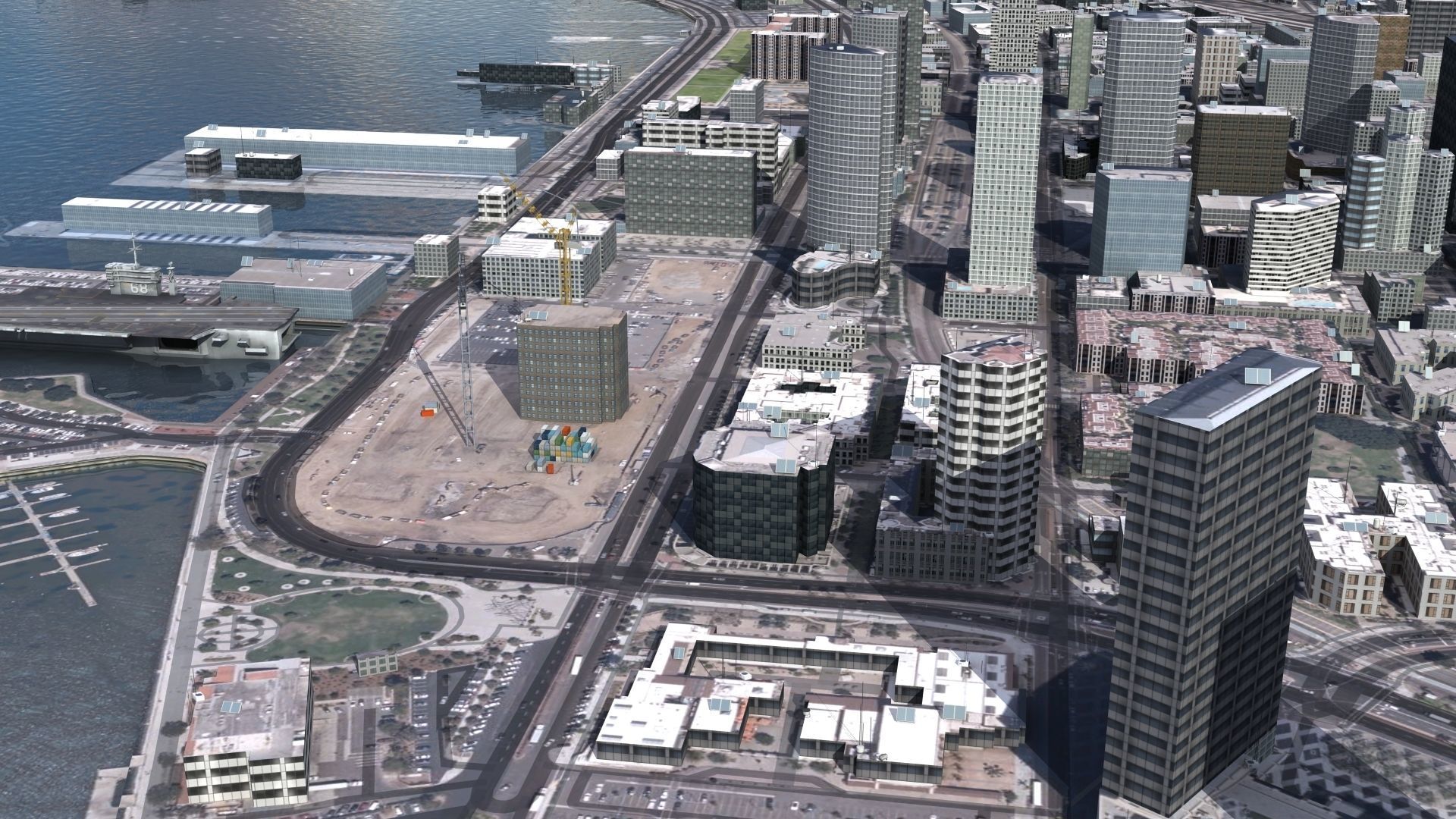 Military Naval Base Low-poly 3D model_16