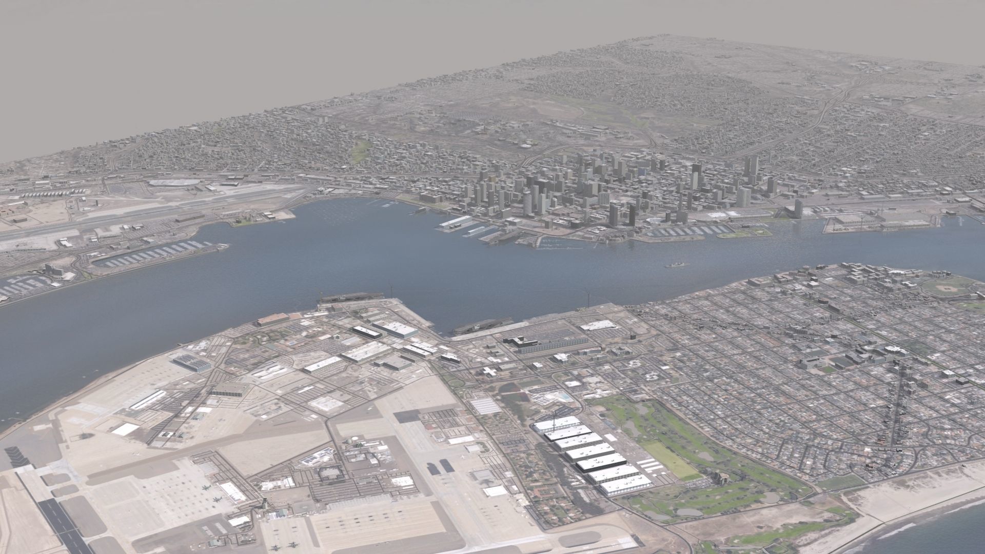 Military Naval Base Low-poly 3D model_27