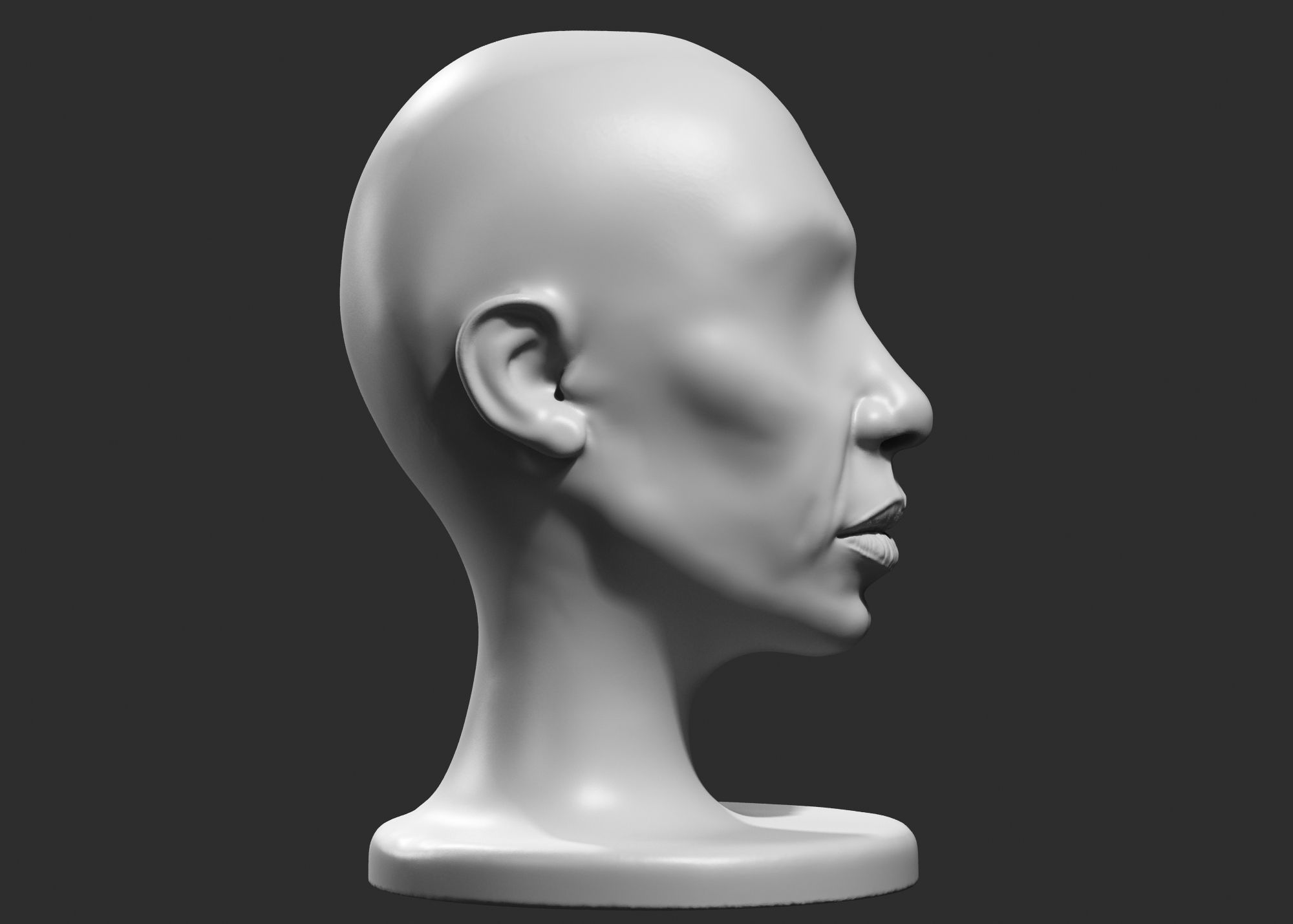 human head modern sculpture 3d print model 112 3D print model_2