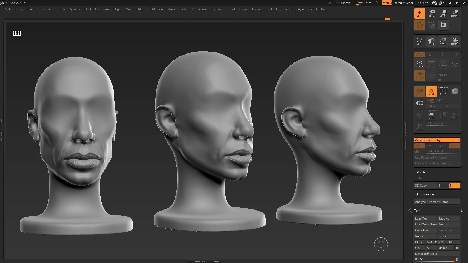 human head modern sculpture 3d print model 112 3D print model_15