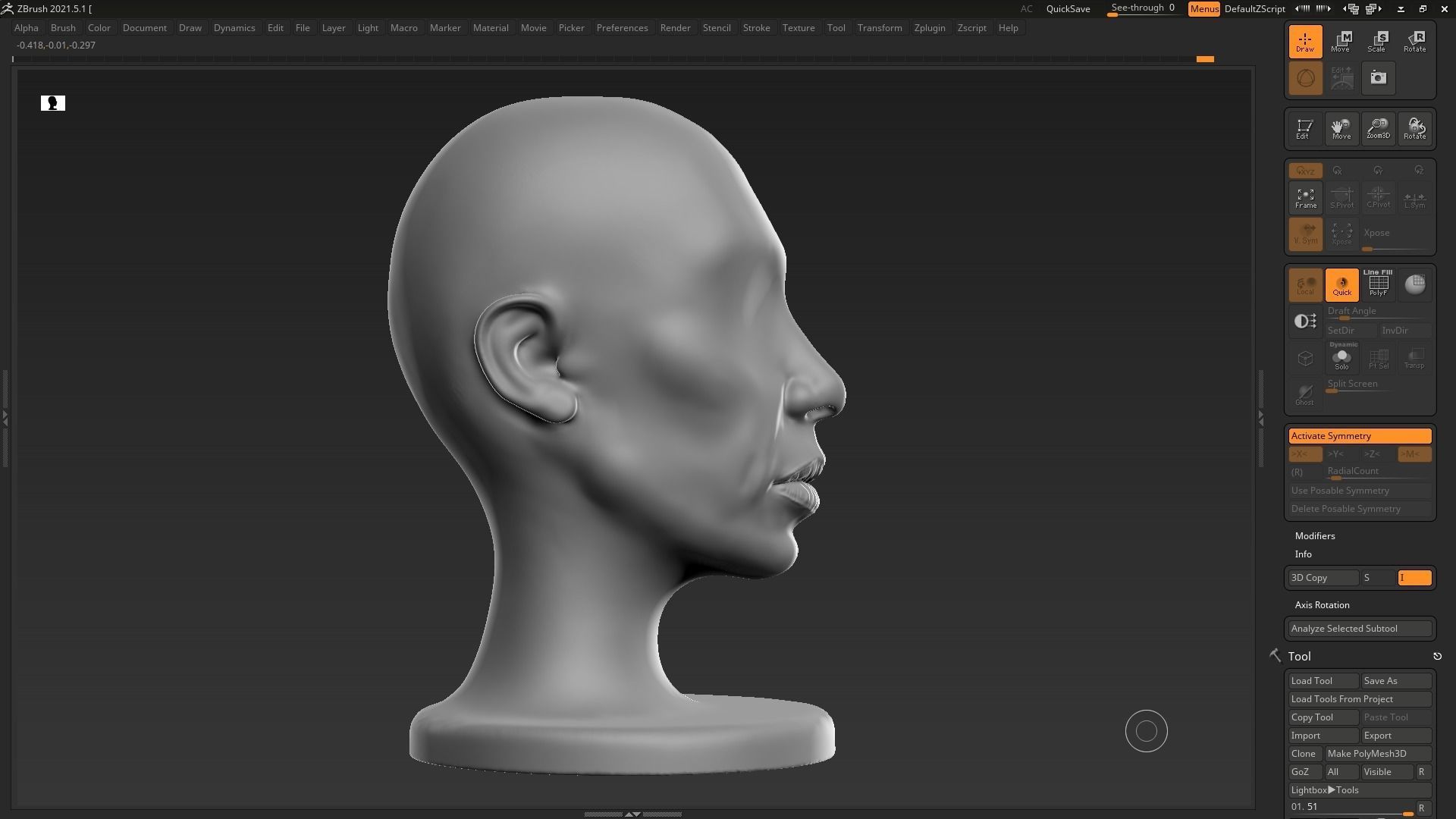 human head modern sculpture 3d print model 112 3D print model_13