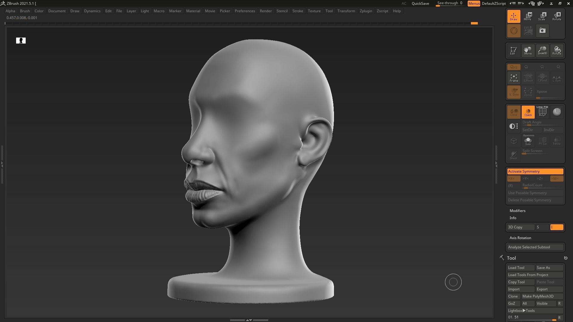 human head modern sculpture 3d print model 112 3D print model_6
