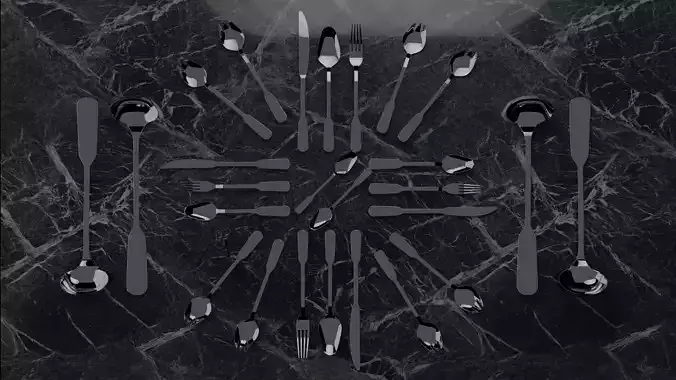 Modern simple cutlery set