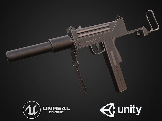 MAC - 10  Low-poly 3D model