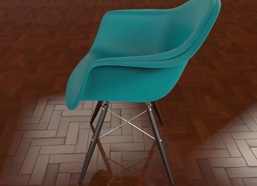 ChairBar teal chair Free 3D model