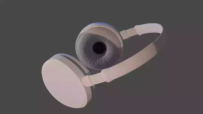 White Headphone 3d object