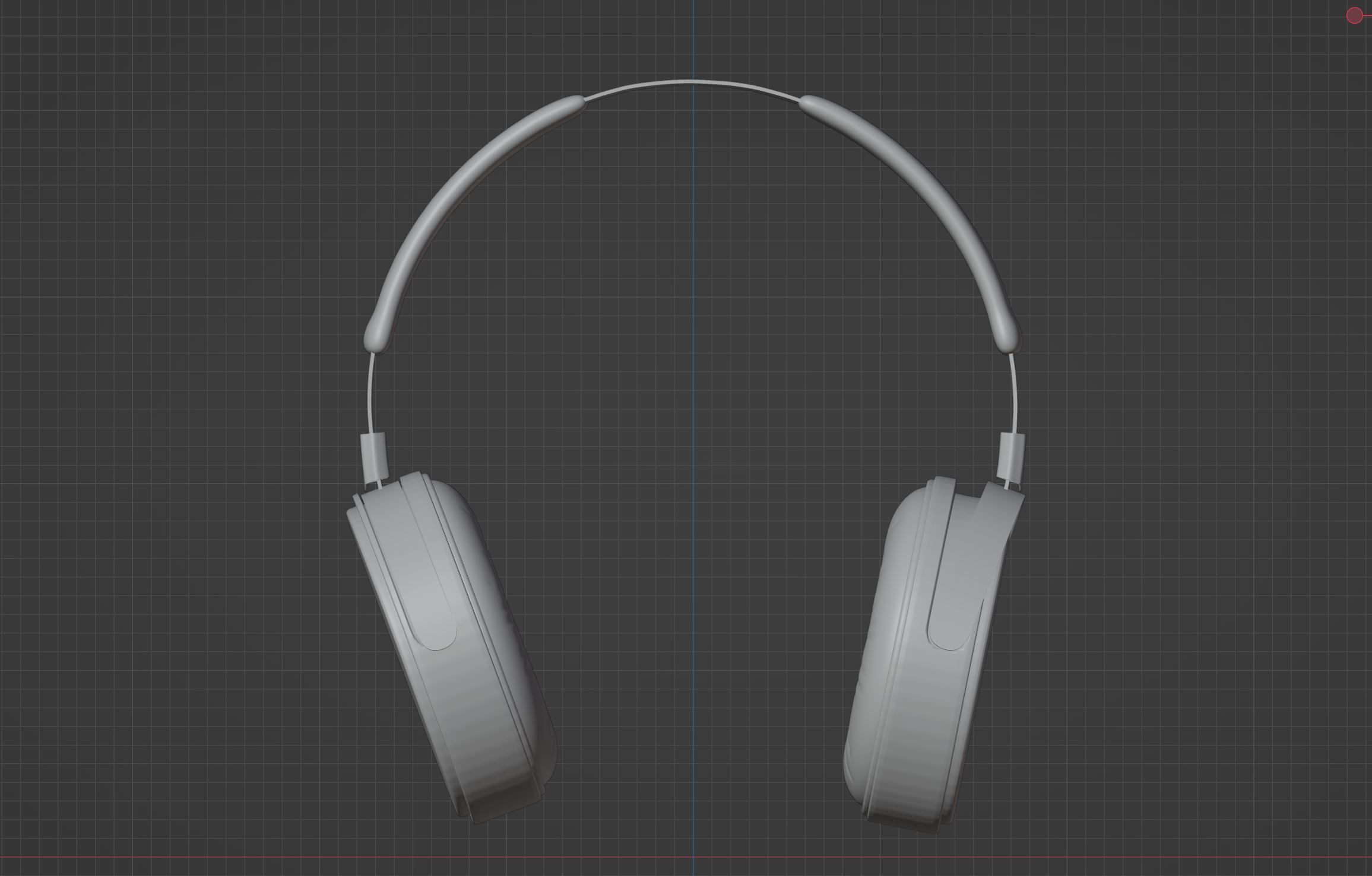 White Headphone 3d object 3D model_2