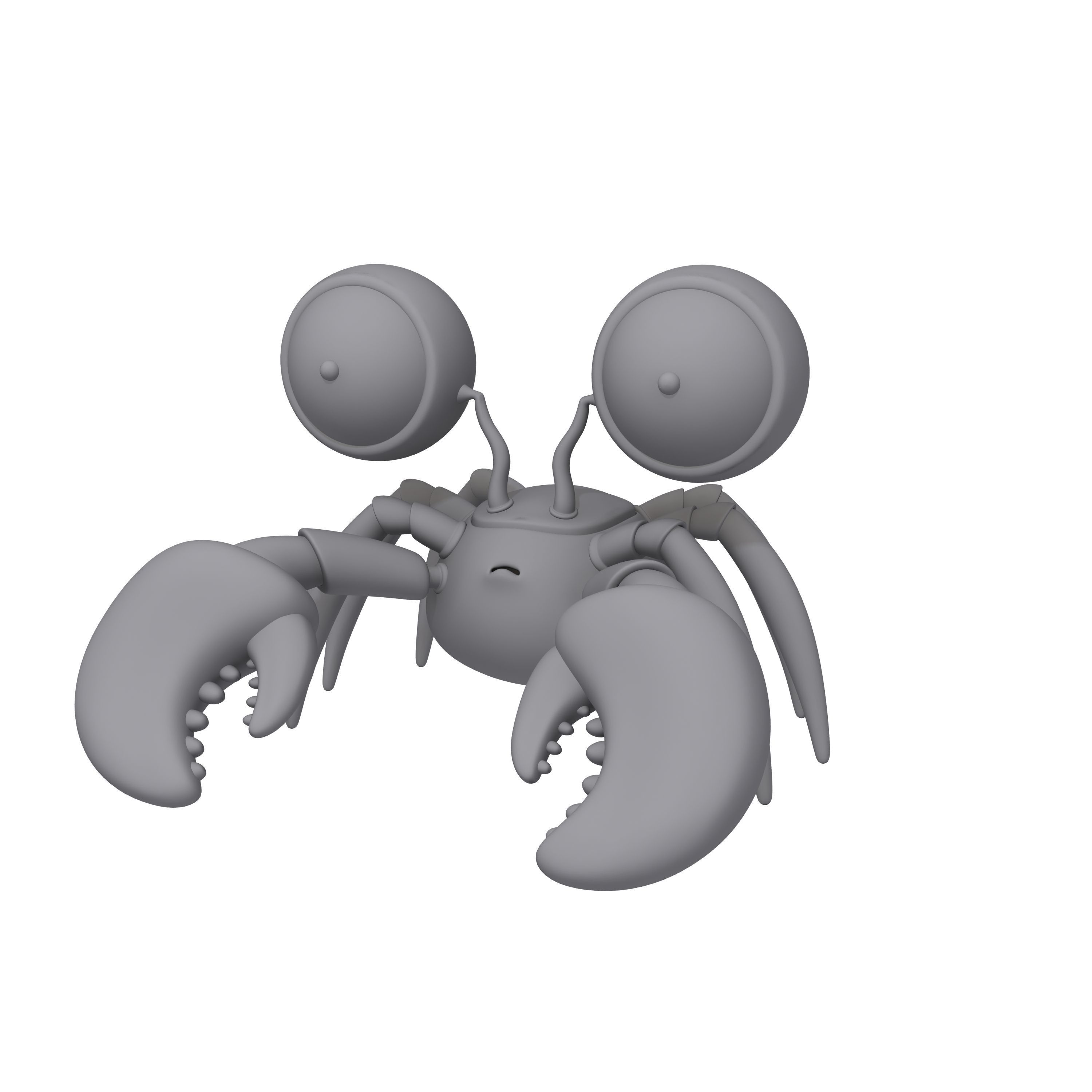Crab cartoon 3D model_14