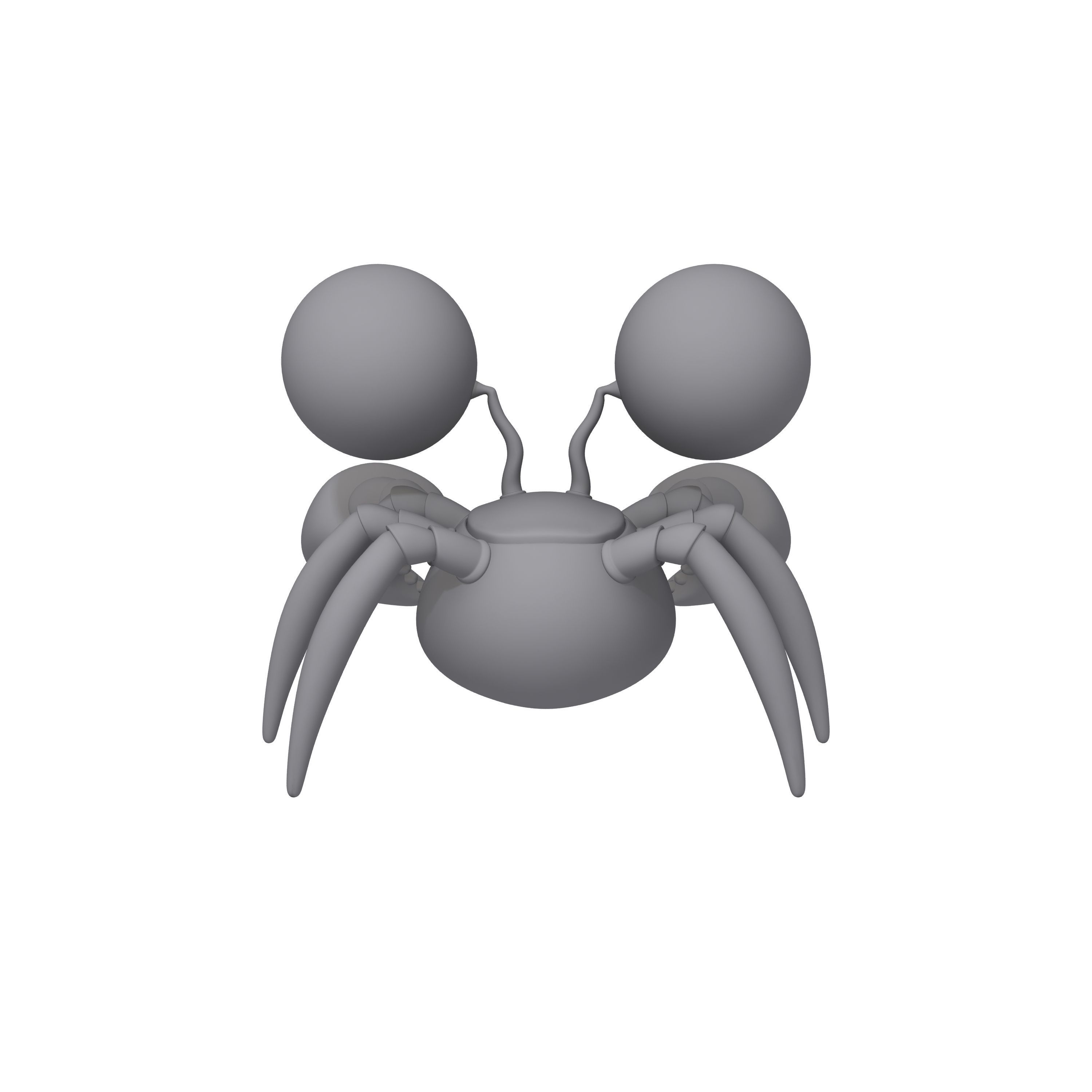 Crab cartoon 3D model_12