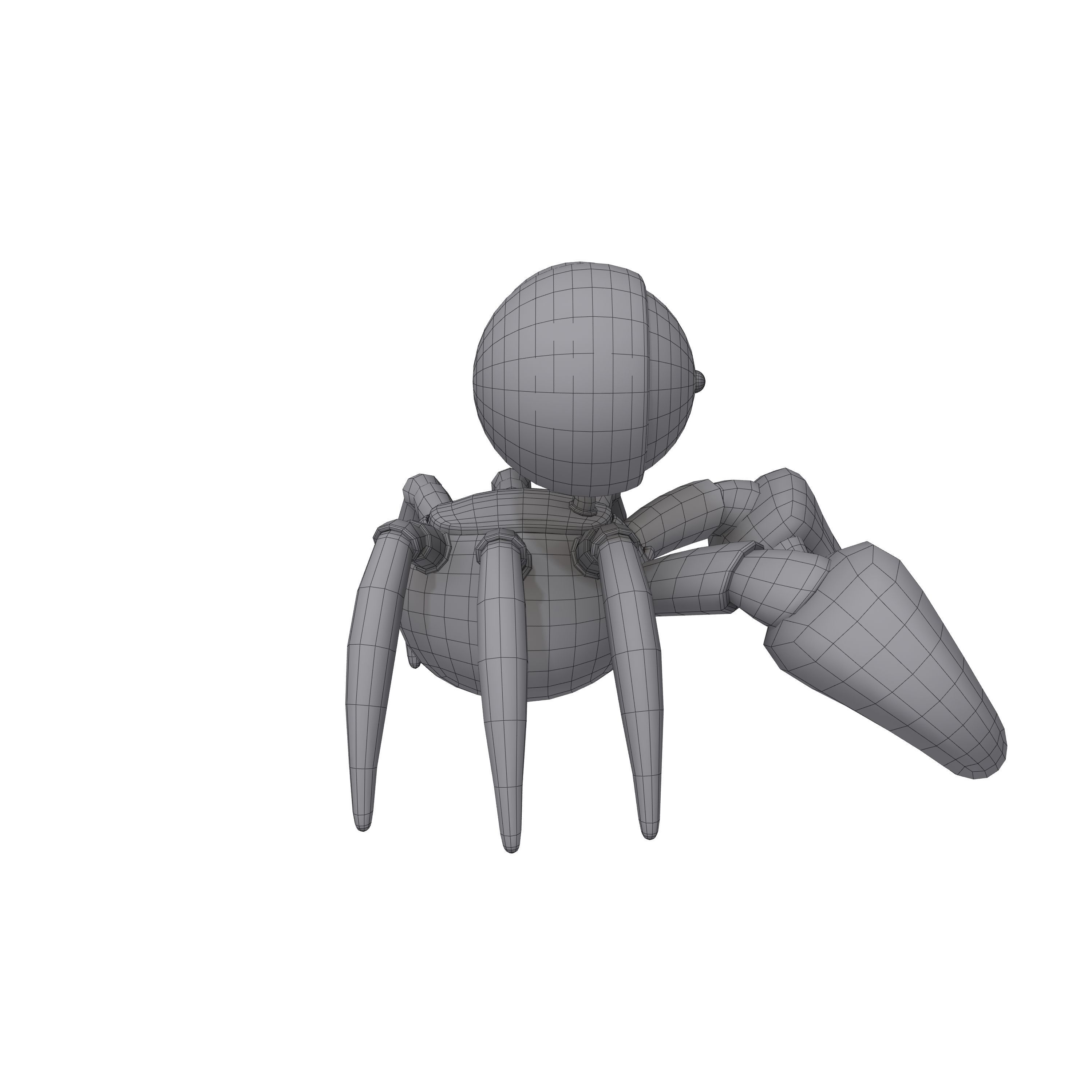 Crab cartoon 3D model_6