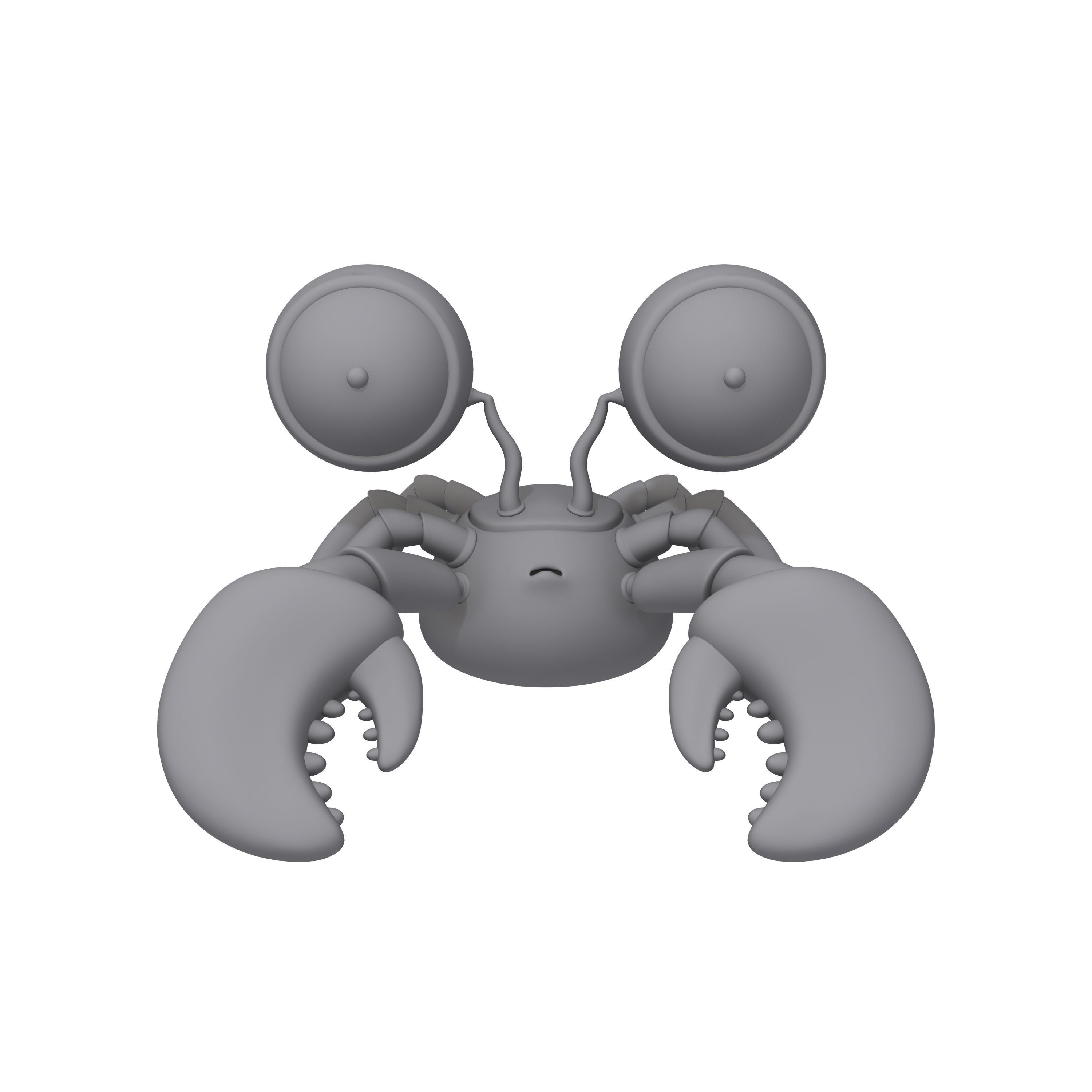 Crab cartoon 3D model_10