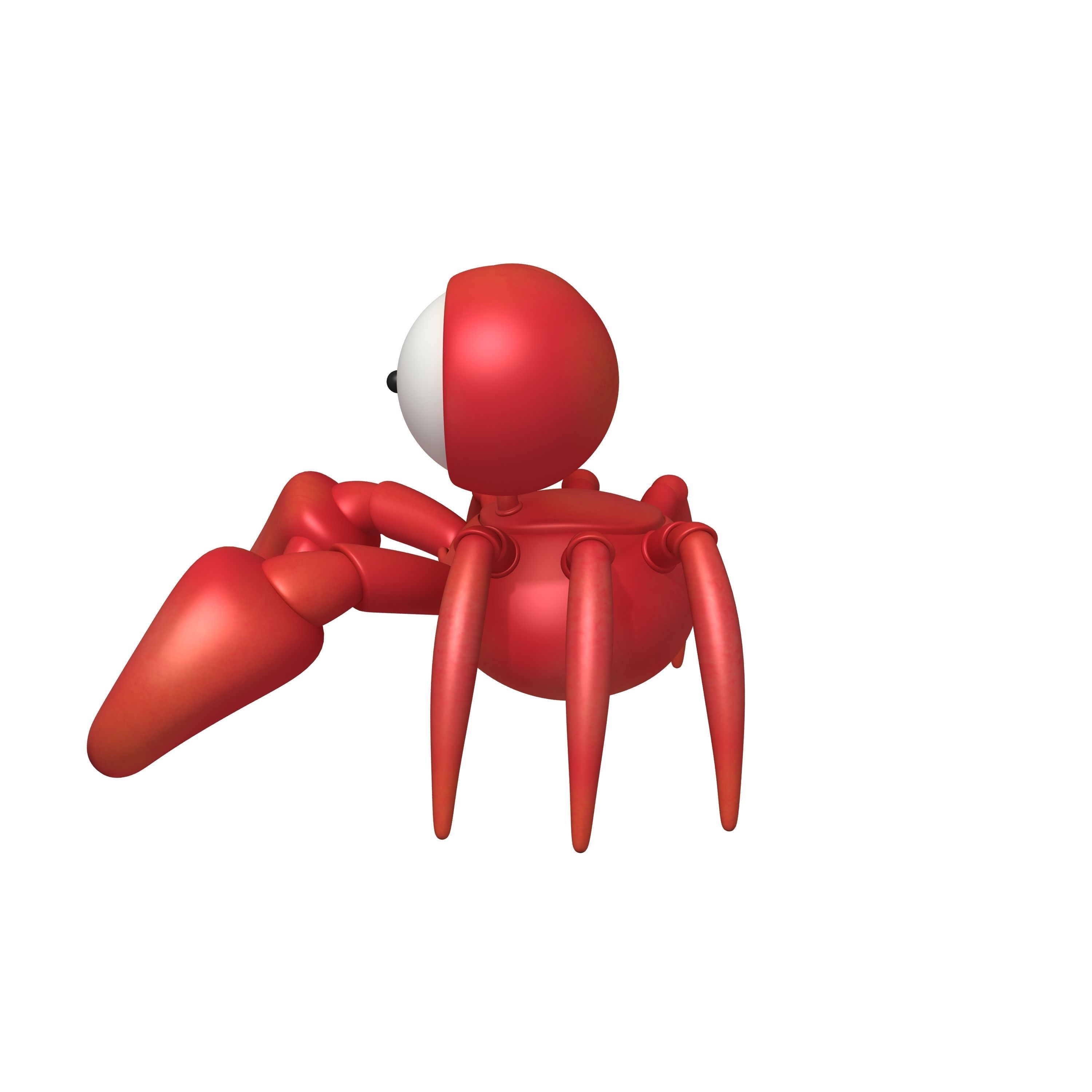 Crab cartoon 3D model_4