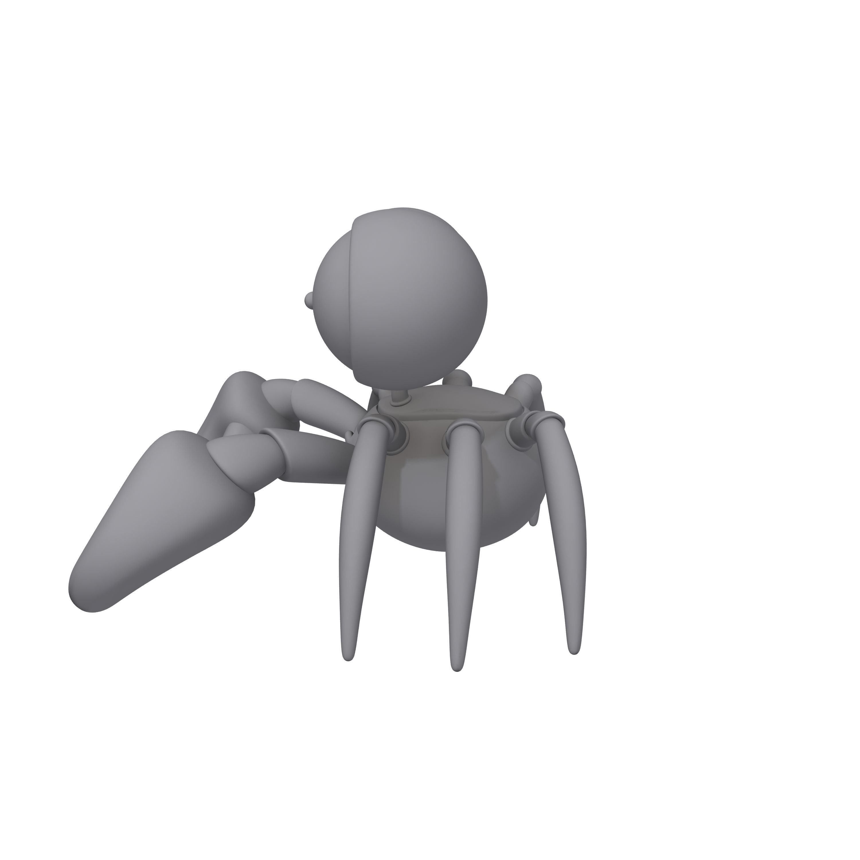 Crab cartoon 3D model_13