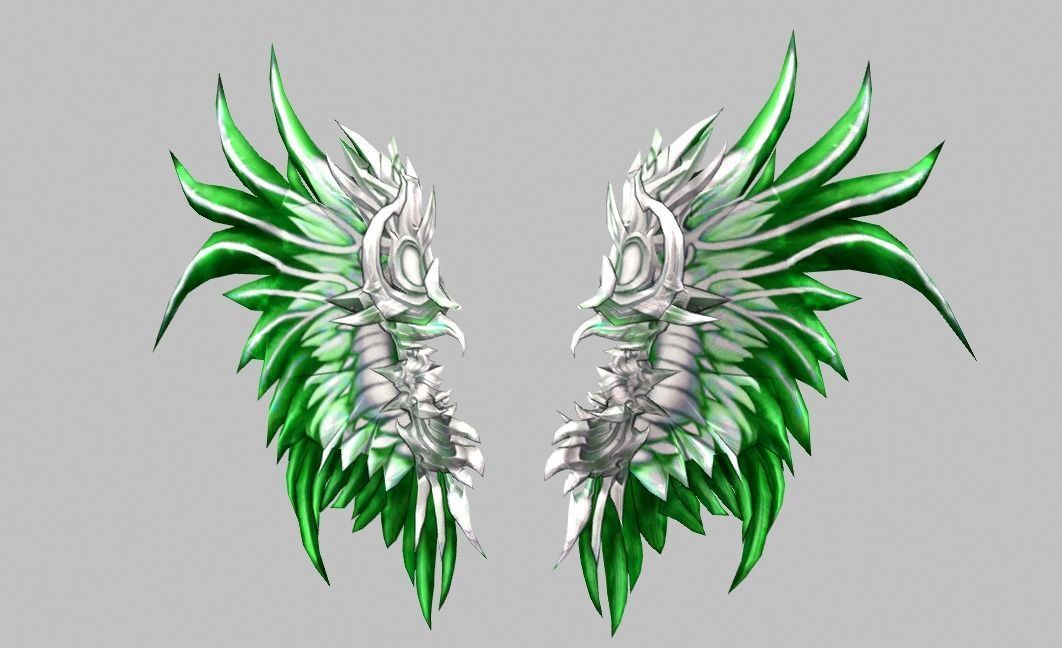 Futuristic Wing Low-poly 3D model_3