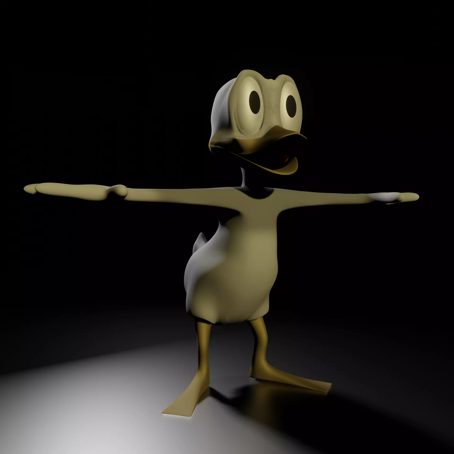 Disney duck Low-poly 3D model