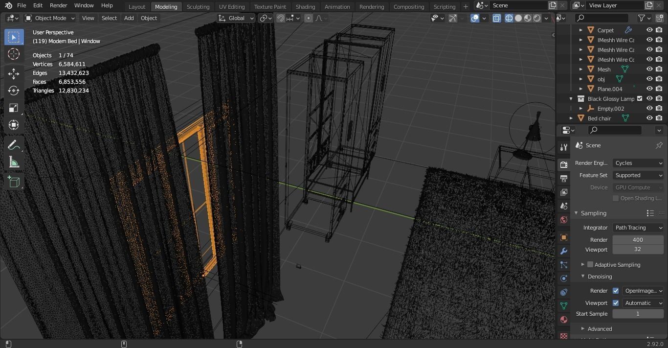 NeoClassical Bedroom 3D model_4