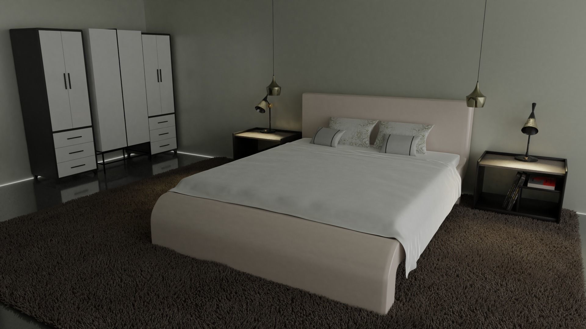 NeoClassical Bedroom 3D model_2