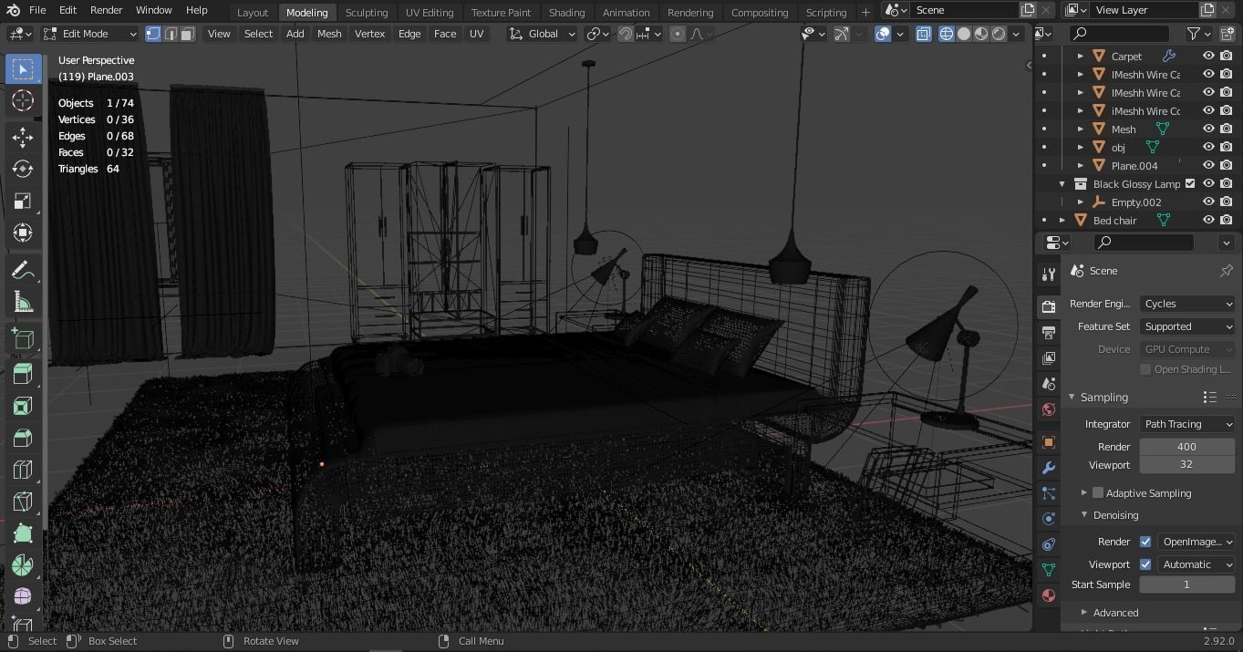 NeoClassical Bedroom 3D model_6