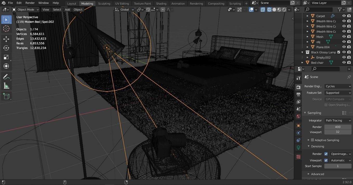 NeoClassical Bedroom 3D model_5