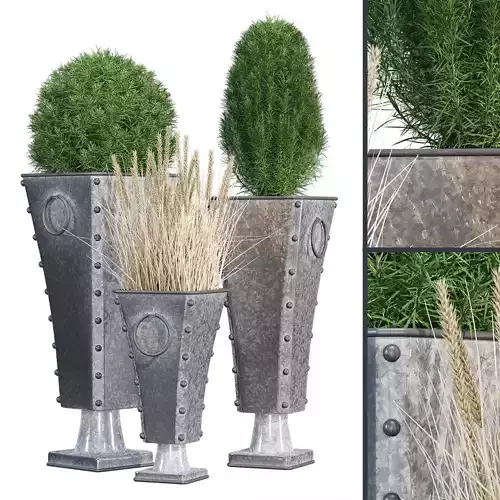 Lightfoot three metal vases