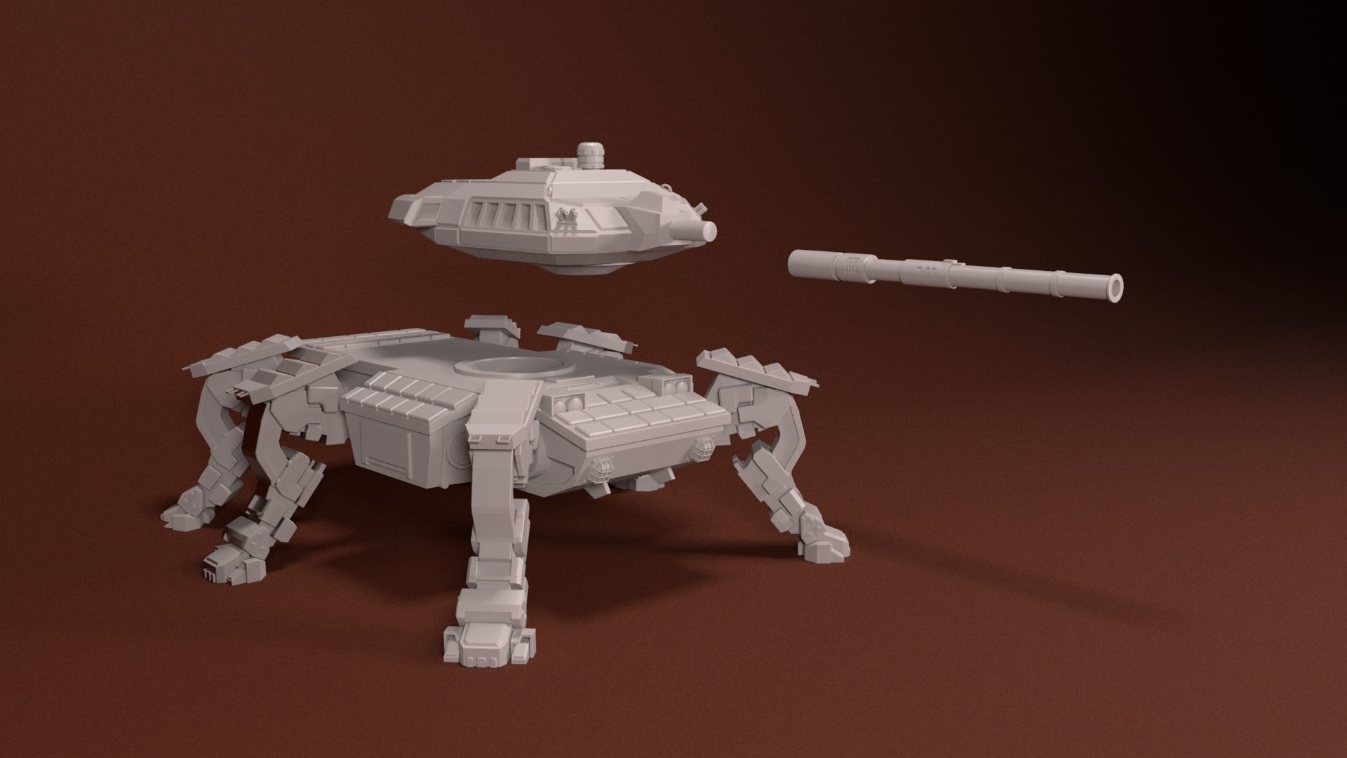 28mm All-Terrain Tank - Sahad 3D print model_3